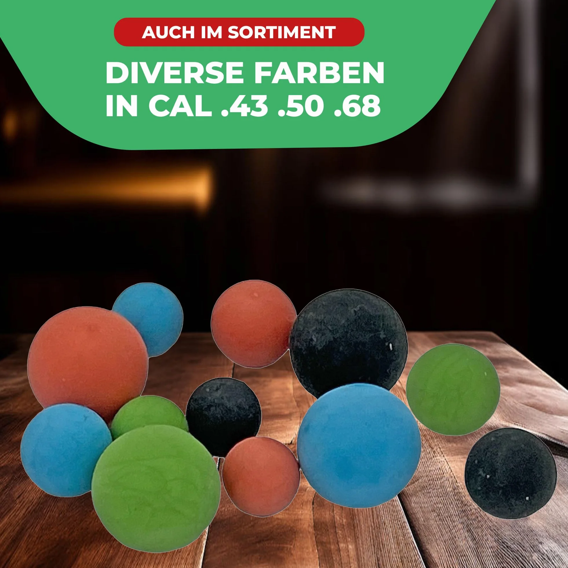 100 x Rubberballs Cal.68 black gumowe pociski Fritz-Cell kompatybilne z T4E HDS68