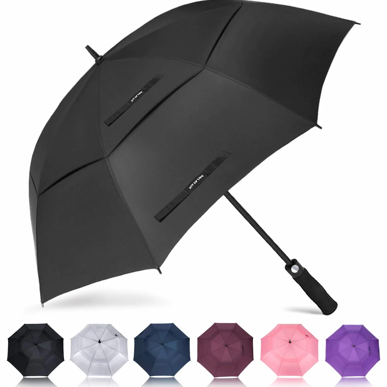 ZOMAKE Automatycznie otwierany parasol golfowy 130-173 cm podwójny baldachim wiatroszczelny