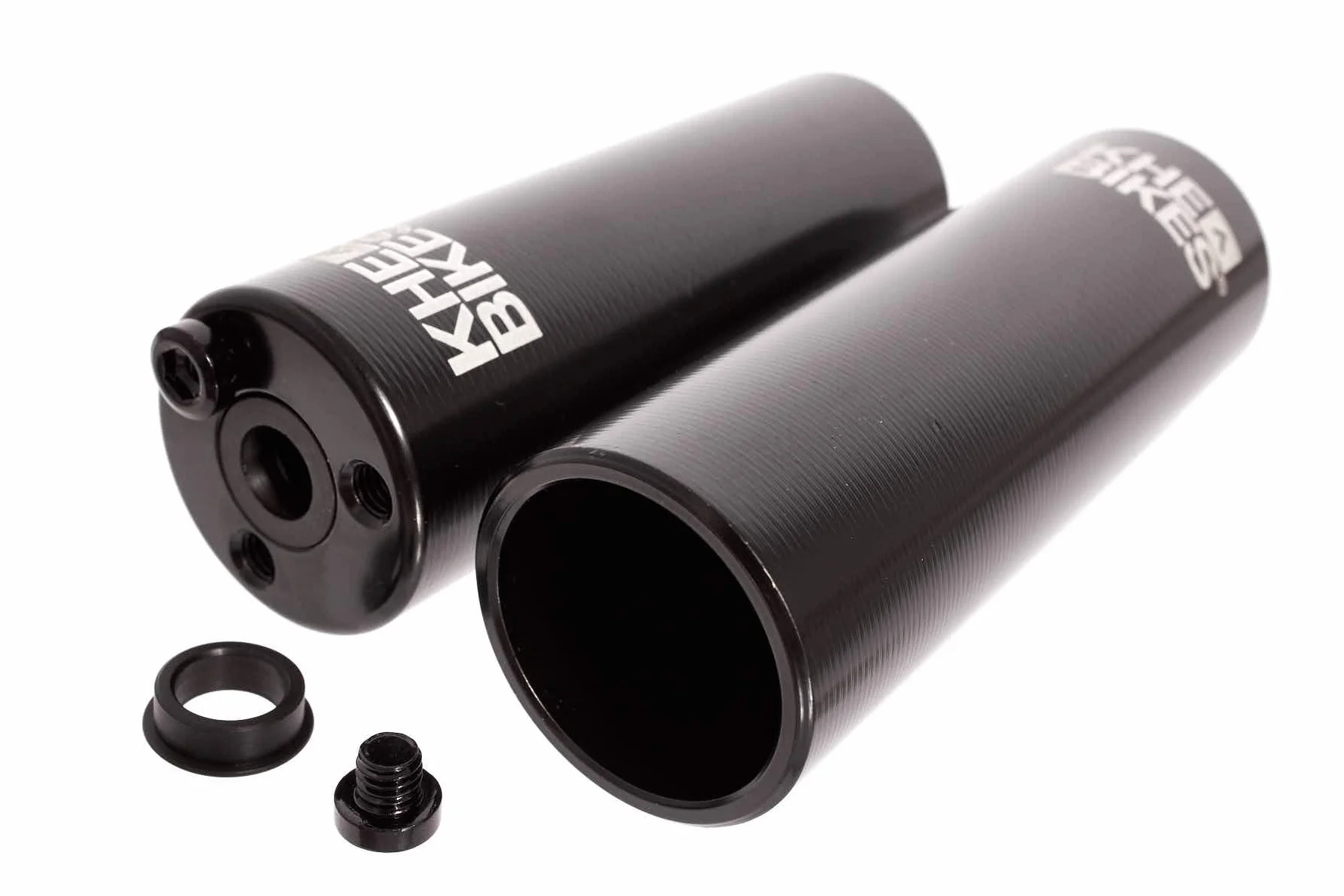 KHE Laser PRO BMX Pedały Aluminiowe CNC 10mm 14mm Osie Czarne Para 110g