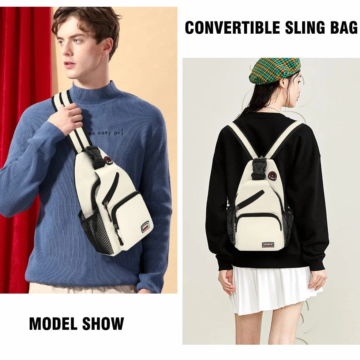 Torba na klatkę piersiową Sling Bag Oxford tkanina z regulowanym paskiem na ramię