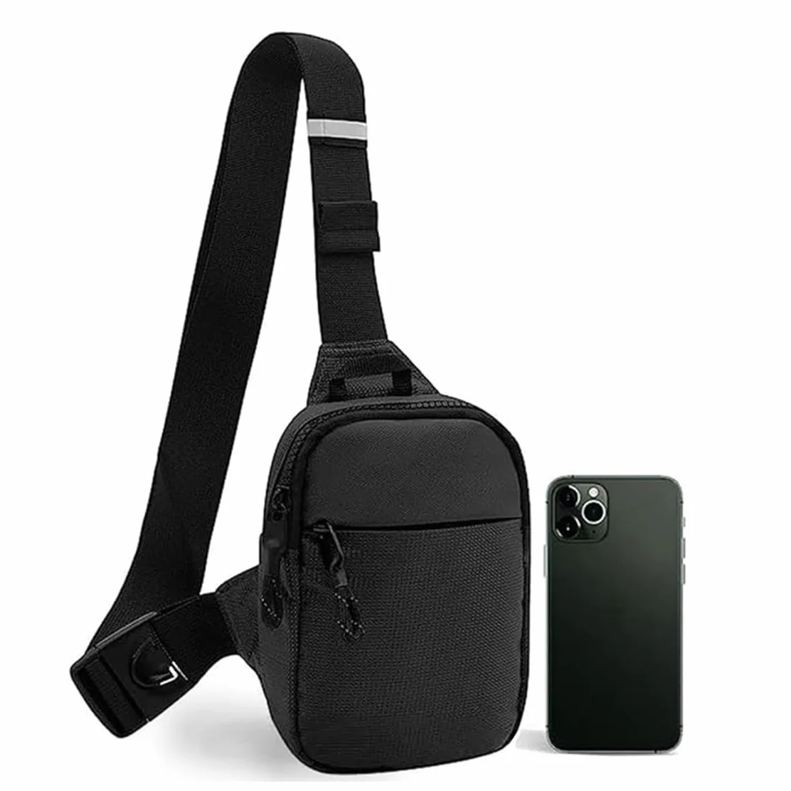 Męska torba na klatkę piersiową wodoszczelna sling crossbody bag czarna