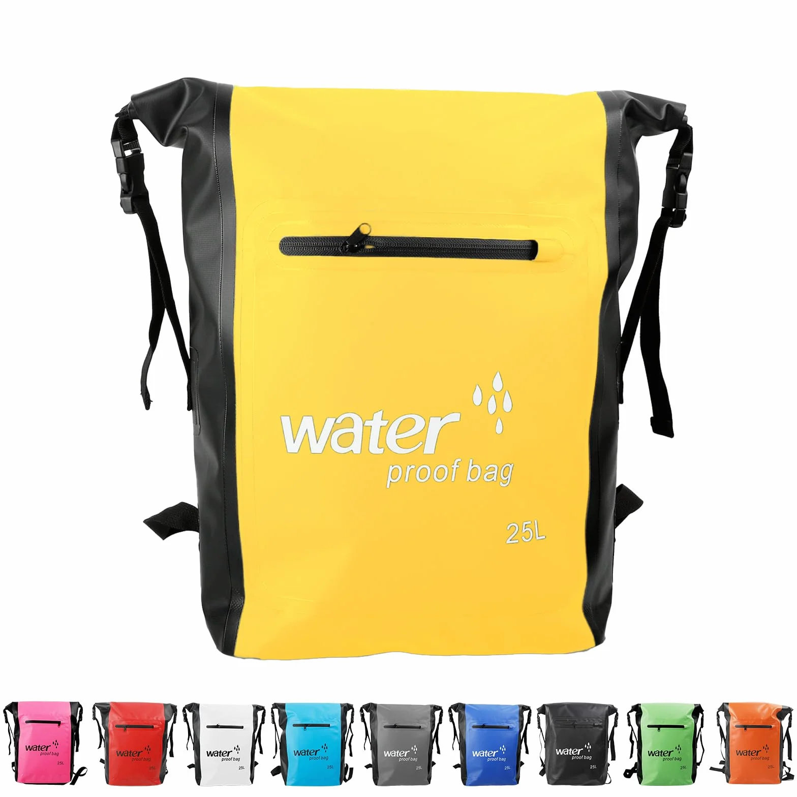 wodoszczelna torba, żółty, 25L