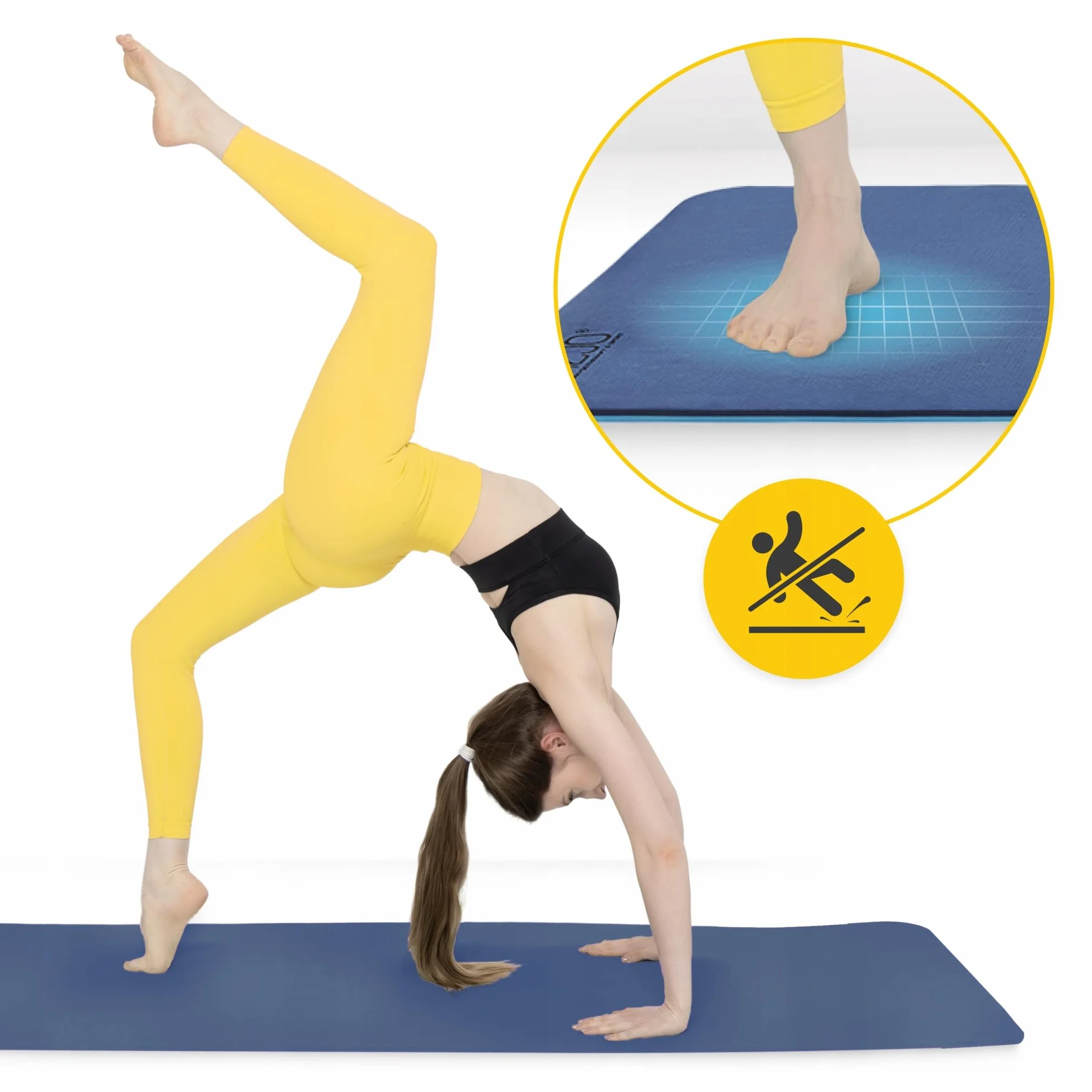 Mata do ćwiczeń joga fitness dwustronna antypoślizgowa 6mm