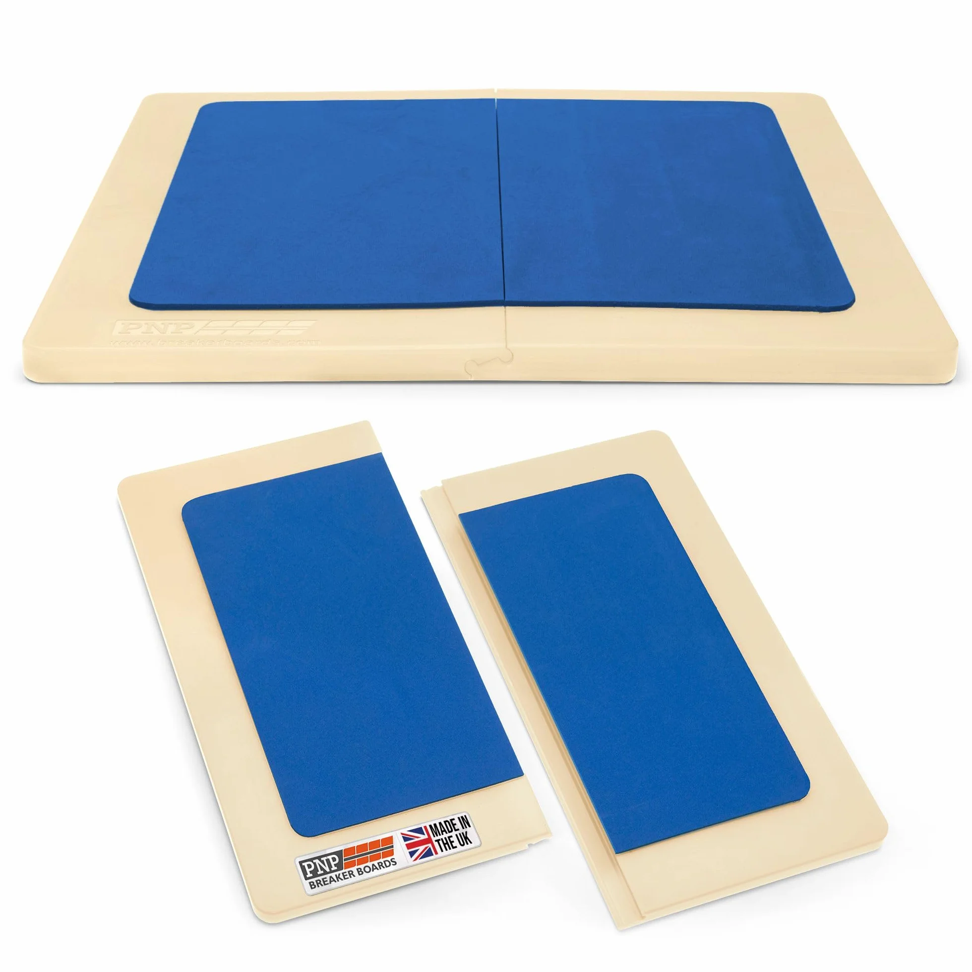 PNP Break/Breaker/Smash Rebreakable Board do Taekwondo, sztuk walki, karate, łamania mocy, przerw krawatowych (naturalna deska z niebieską podkładką - 25)