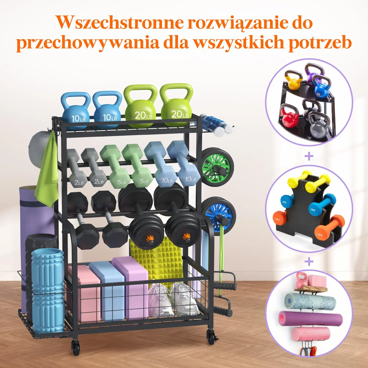 Lifewit Stojak na ciężary do domowej siłowni, stojak na hantle, średni rozmiar