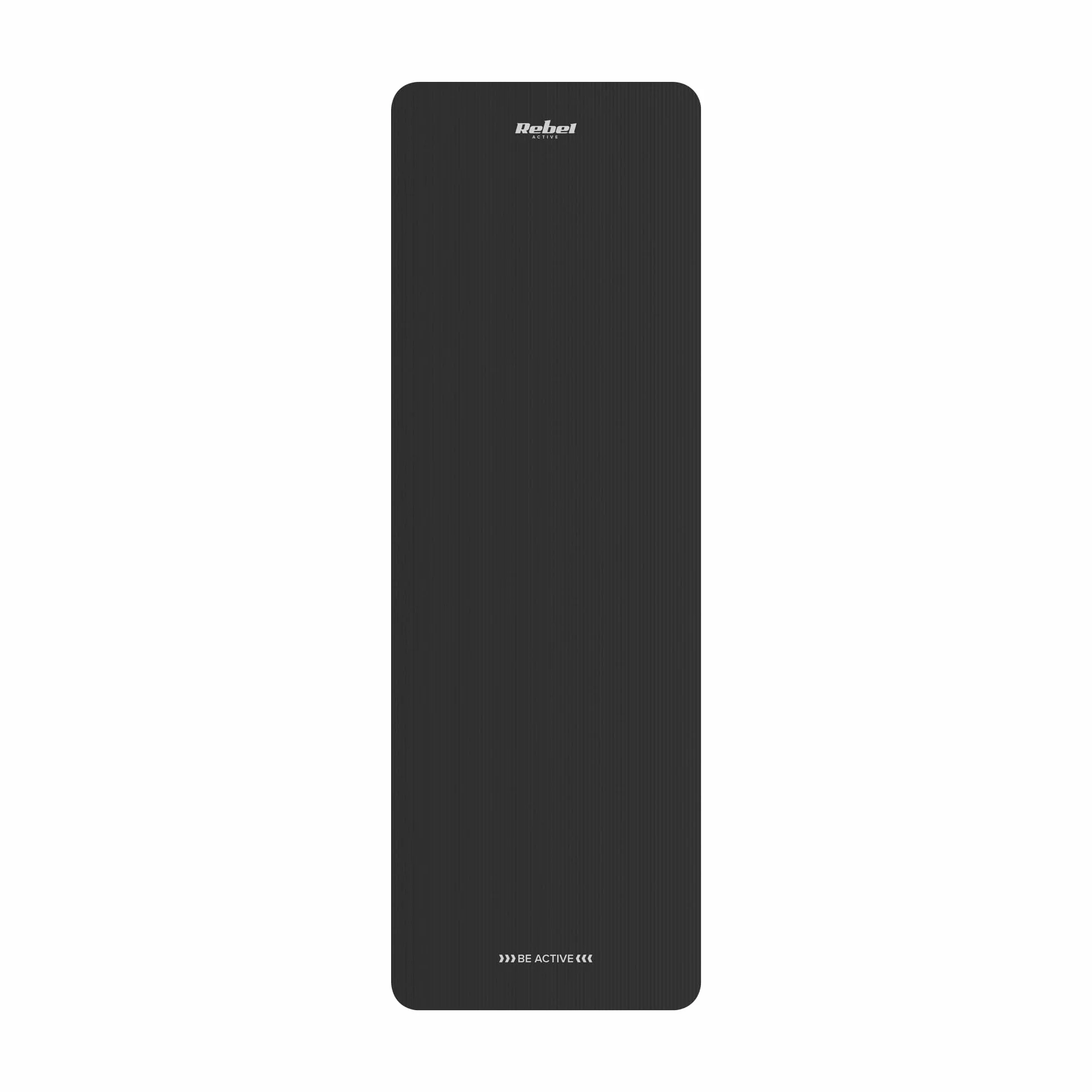 Rebel Mata Gimnastyczna do Ćwiczeń Joga Pilates Fitness 183x61cm Grubość 1,5cm Materiał NBR Czarna RBA-3151-BK