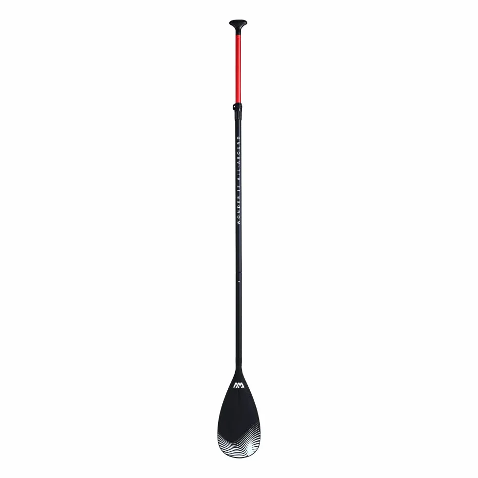 CampSup Aqua Marina Sports III 3-częściowe wiosło SUP, aluminium, czarne, lekkie wiosło stojące, 175-220 cm