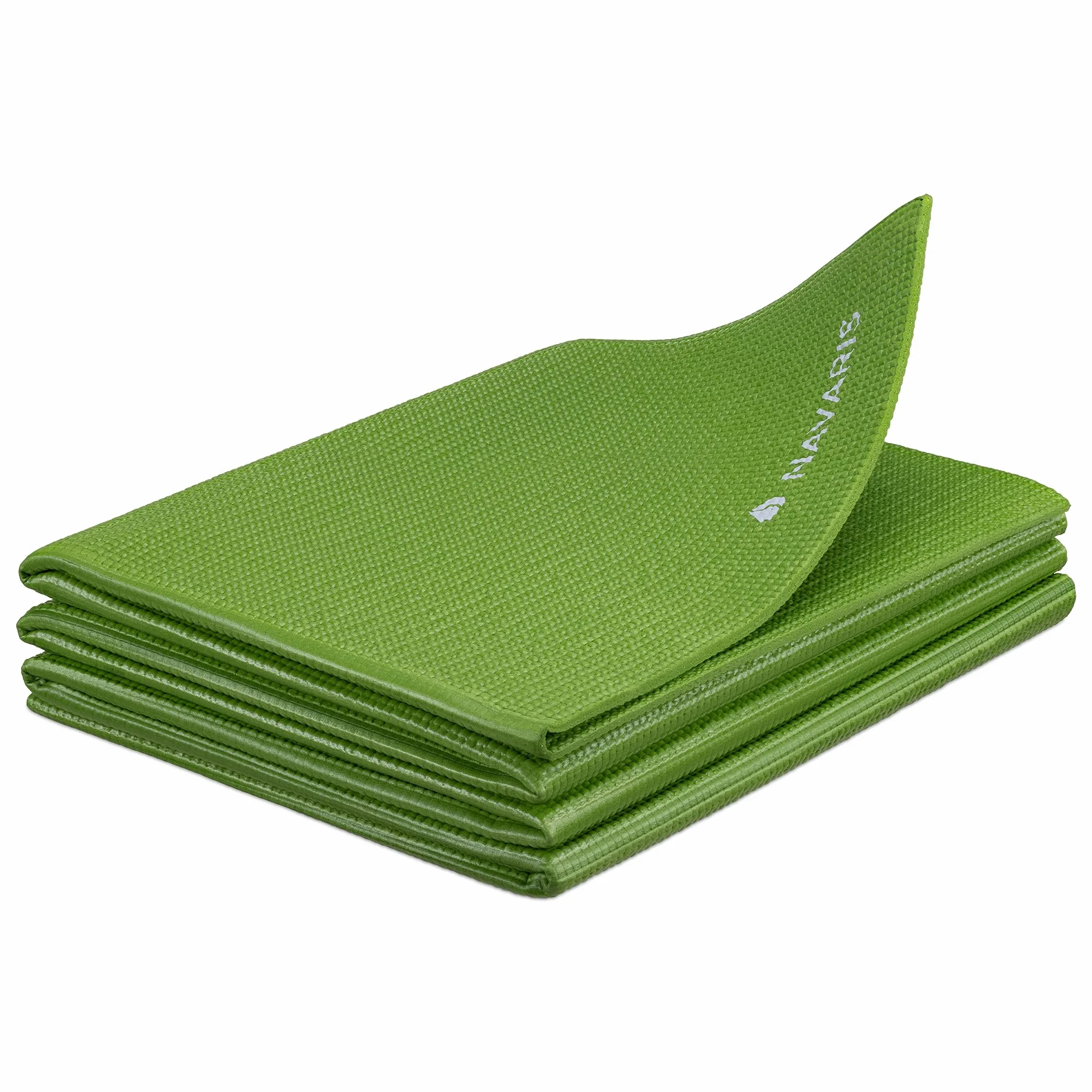 Navaris Składana antypoślizgowa mata do jogi - 4 mm cienki dywanik z miękkiego memory-Foam - gimnastyka lub ćwiczenia pilates w podróży, do parku na siłowni