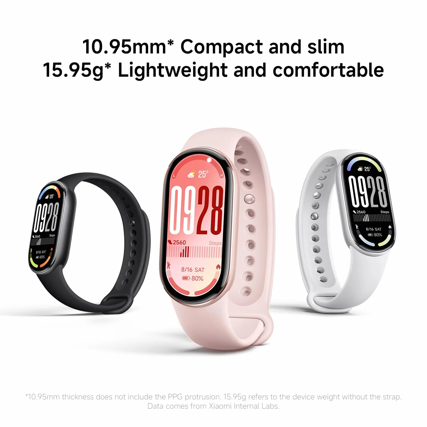 Xiaomi Smart Band 10, Smart Watch, Fitness Tracker, wyświetlacz AMOLED 1,72", akumulator 21 dni, wodoszczelność 5ATM, SPO₂ i pomiar tętna, monitorowanie snu, 150+ trybów sportowych, srebrny