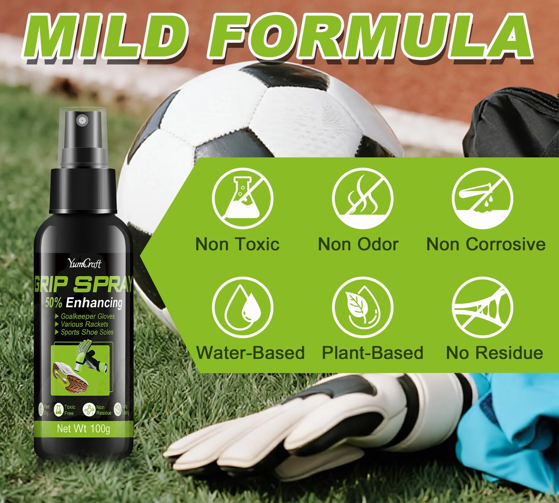 Grip Spray rękawice bramkarskie 200 g, rękawice bramkarskie, uchwyt w sprayu, modny spray do butów i rękawiczek, akcesoria bramkarskie, do piłki nożnej, koszykówki, baseballu, golfa, tenisa
