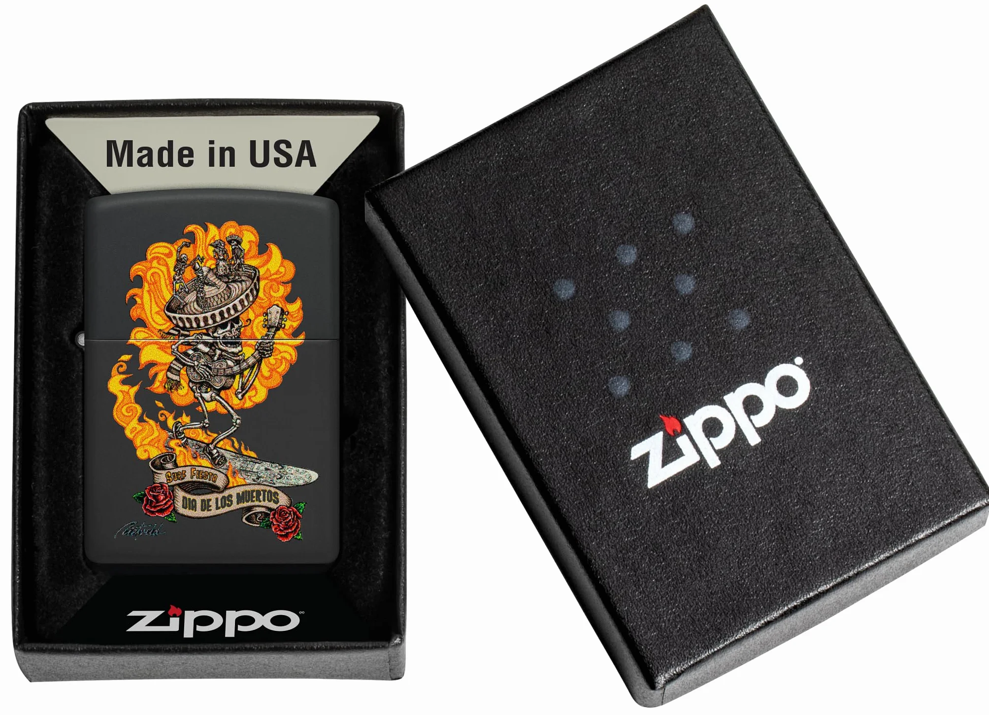 Zippo Rick Rietveld Zapalniczka Sztormowa Wielokrotnego Użytku Wiatroodporna Czarny Matowy