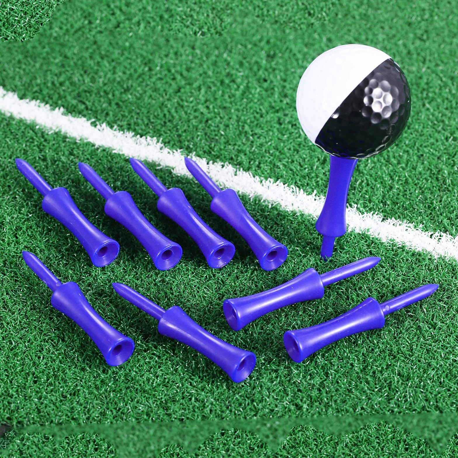 MUXSAM 100 szt. 68 mm plastikowe koszulki golfowe stopniowany zamek Tee regulacja wysokości