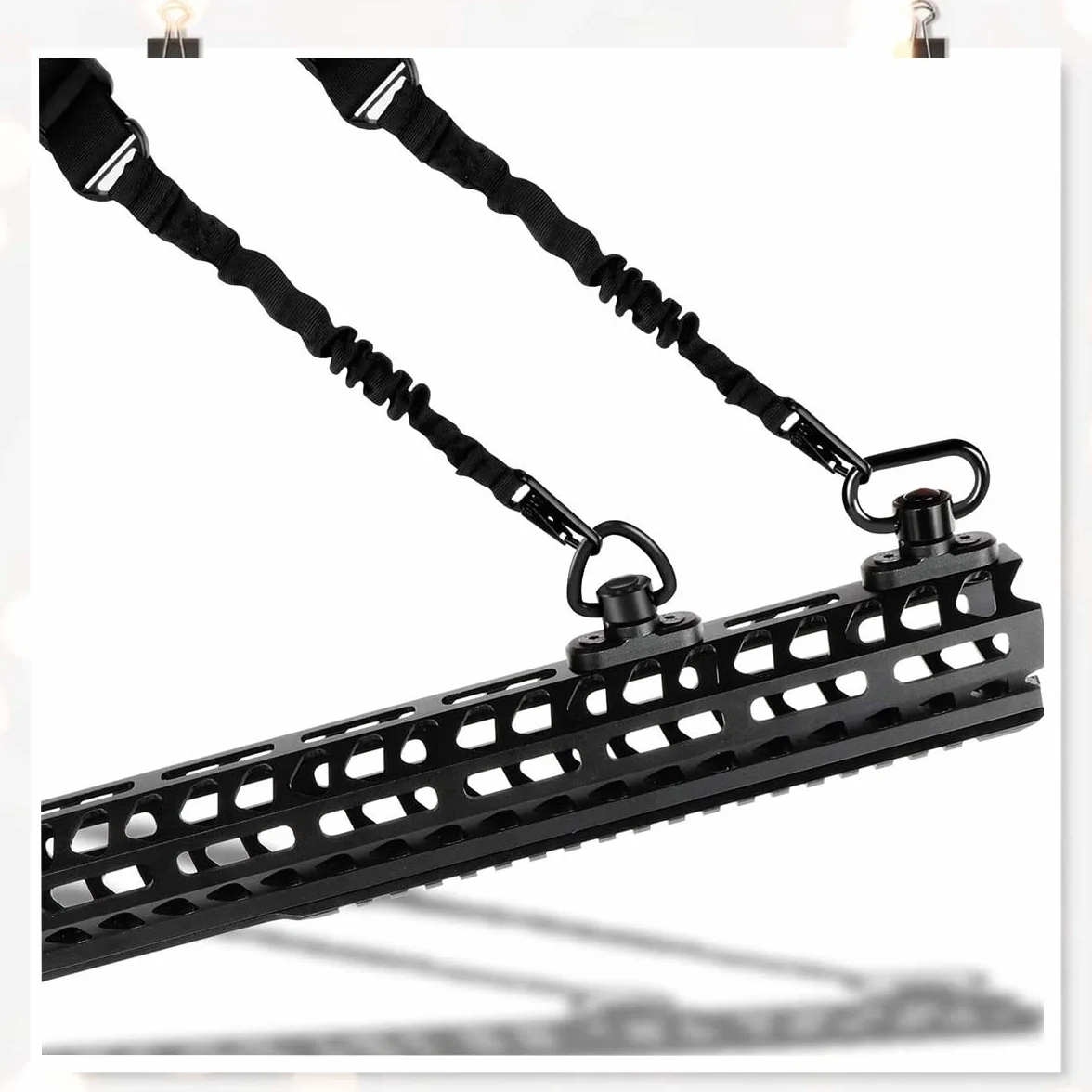 Sling Swivels QD Swivel Clip Loop Strap Quick Release obrotowe kółka 1,25 cala taktyczna klamra 4 szt. czarne