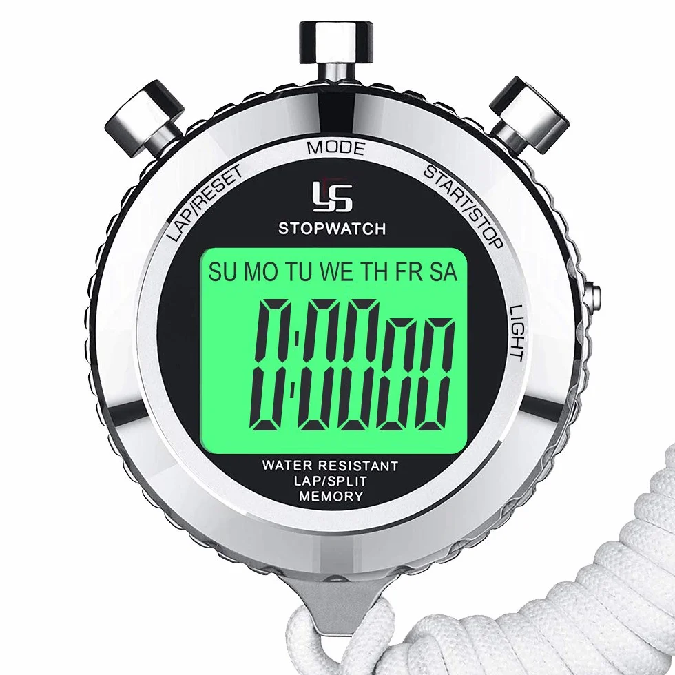 LAOPAO Stoper 1/100 sekund wodoszczelny elektroniczny chronograf timer z lampką