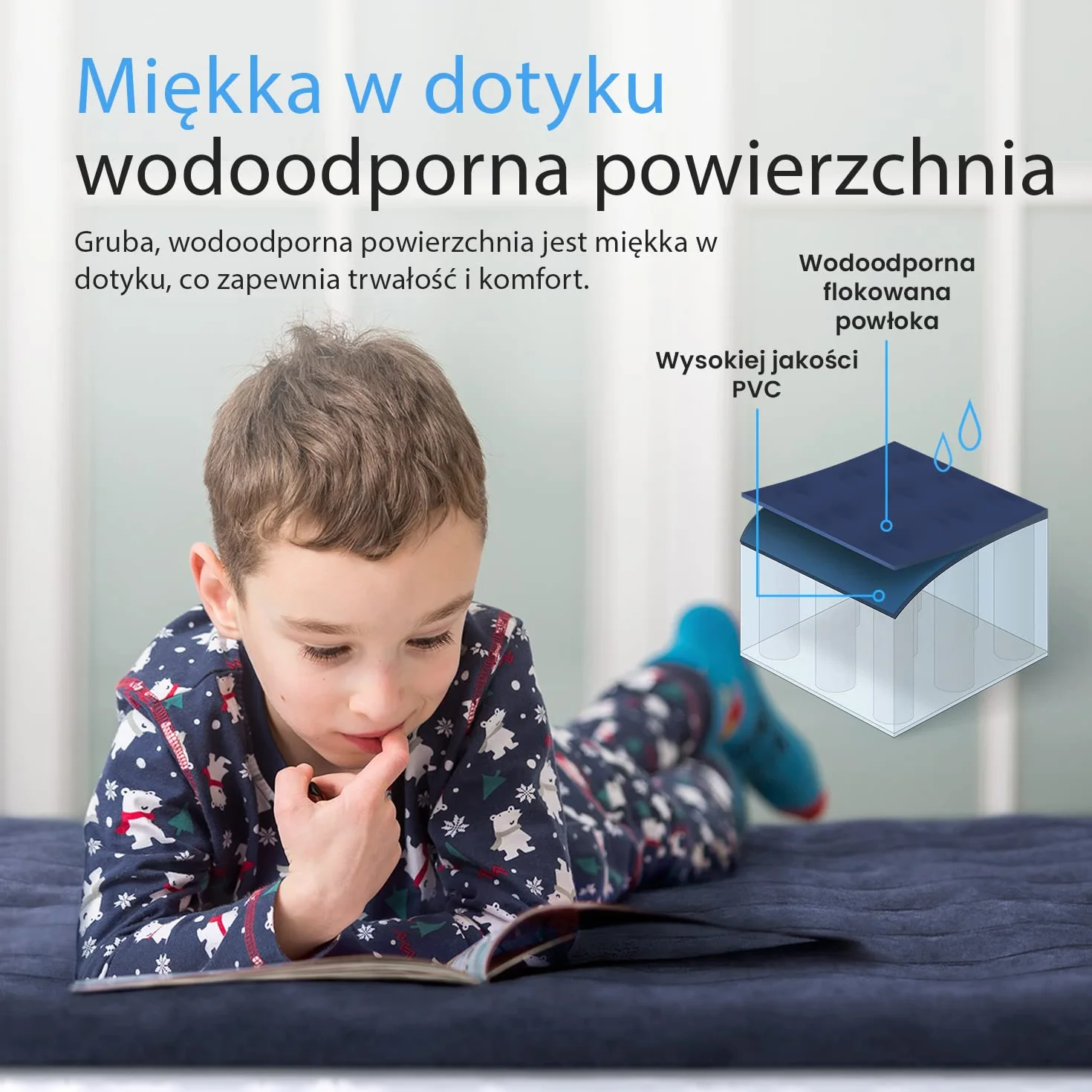 Active Era Materac Dmuchany Samopompujący 200x100cm Wodoodporny