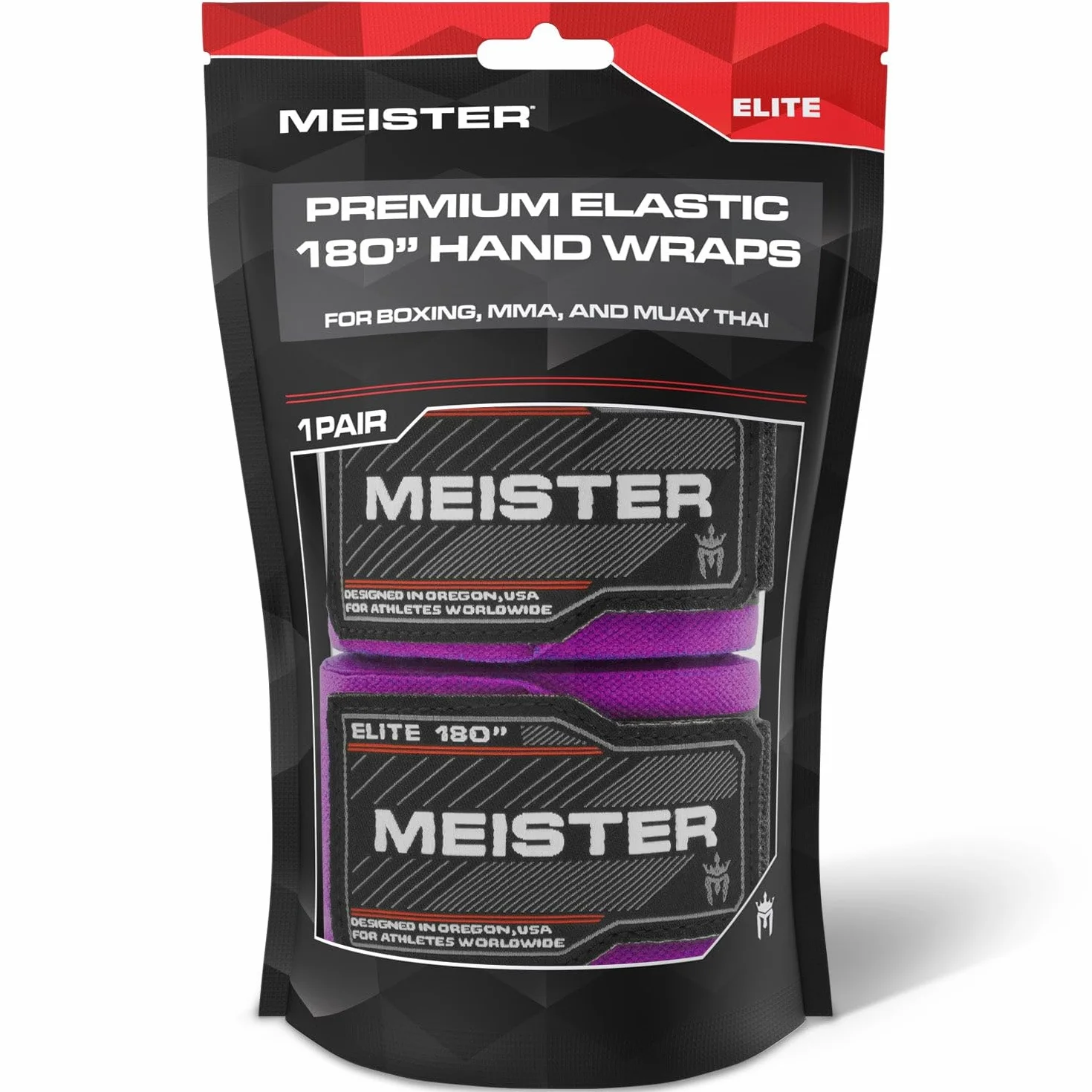 Meister Elite 180" (457 cm) bandaże bokserskie dla dorosłych do MMA i boksu (para)