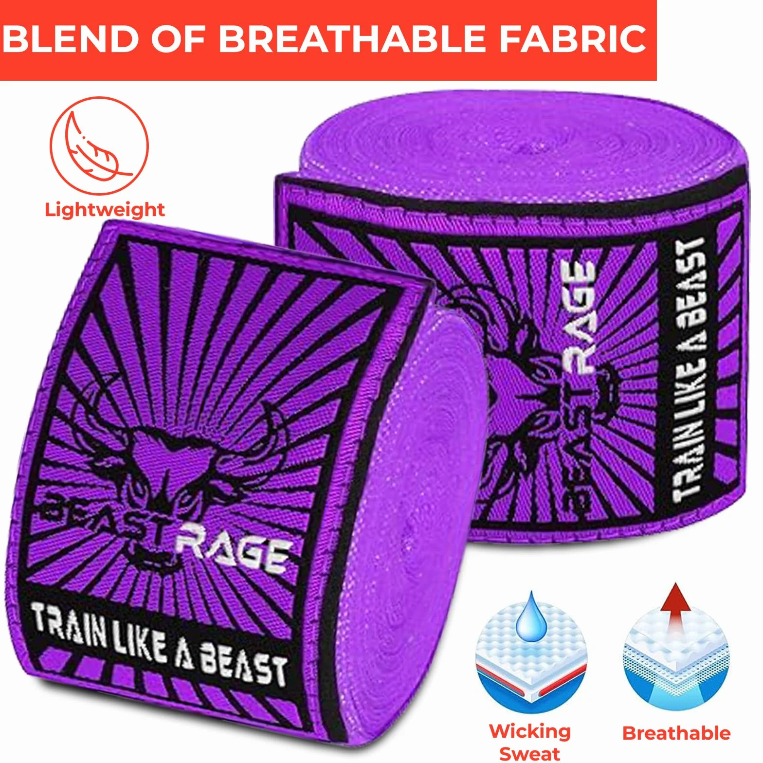 BEAST RAGE Rękawice bokserskie Mężczyźni Ochrona MMA Wsparcie Wewnętrzne Rękawice treningowe do sztuk walki Punching Combat Sports Muay Thai, pod rękawice 4,5 m Bandaże elastyczne