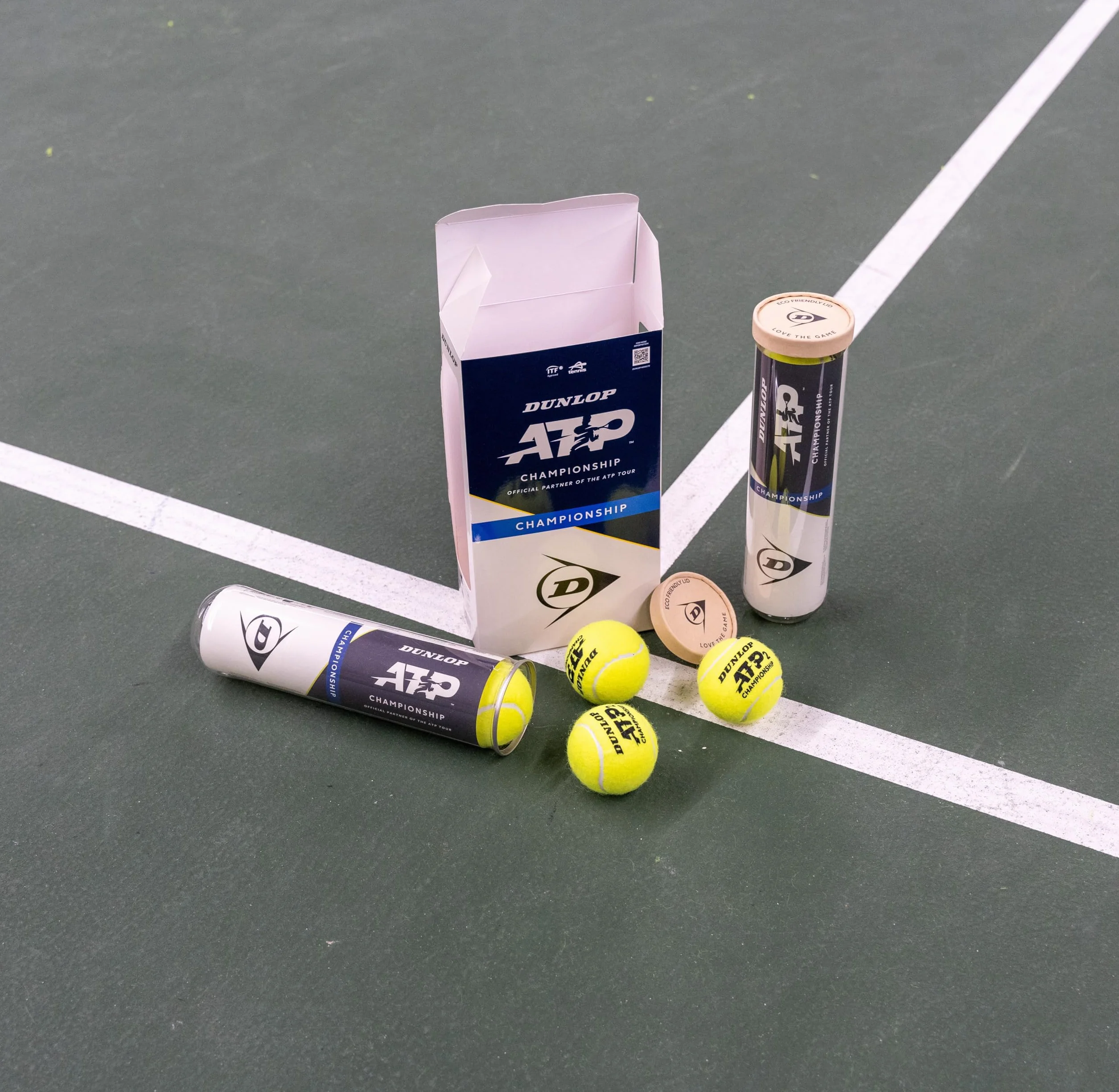 DUNLOP Piłka tenisowa ATP Championship – na piasek, twarde boisko i trawnik (2 x 4 piłki)