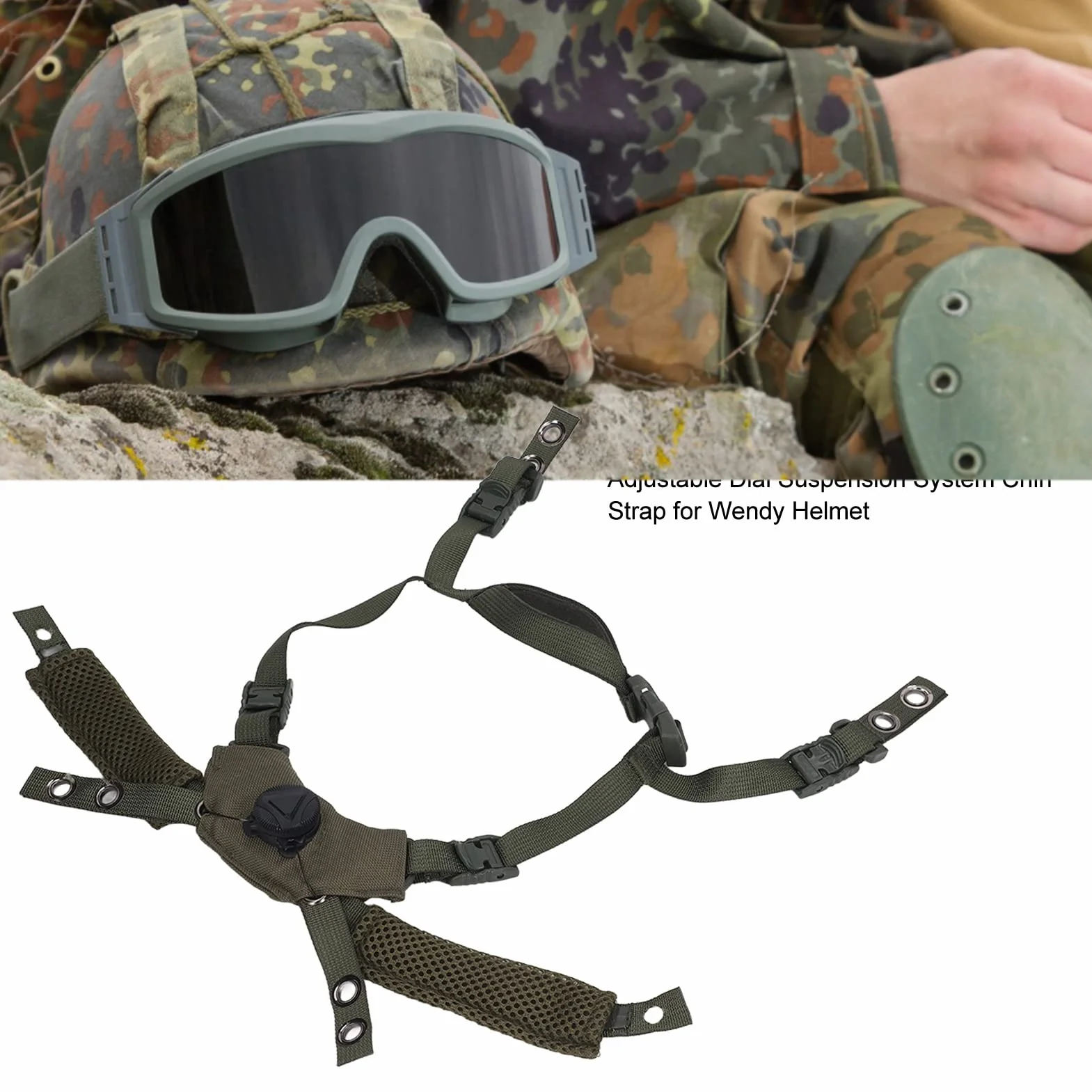 Regulowany Pasek Podbródkowy do Hełmu Airsoft Wendy Helmet Dial Suspension System