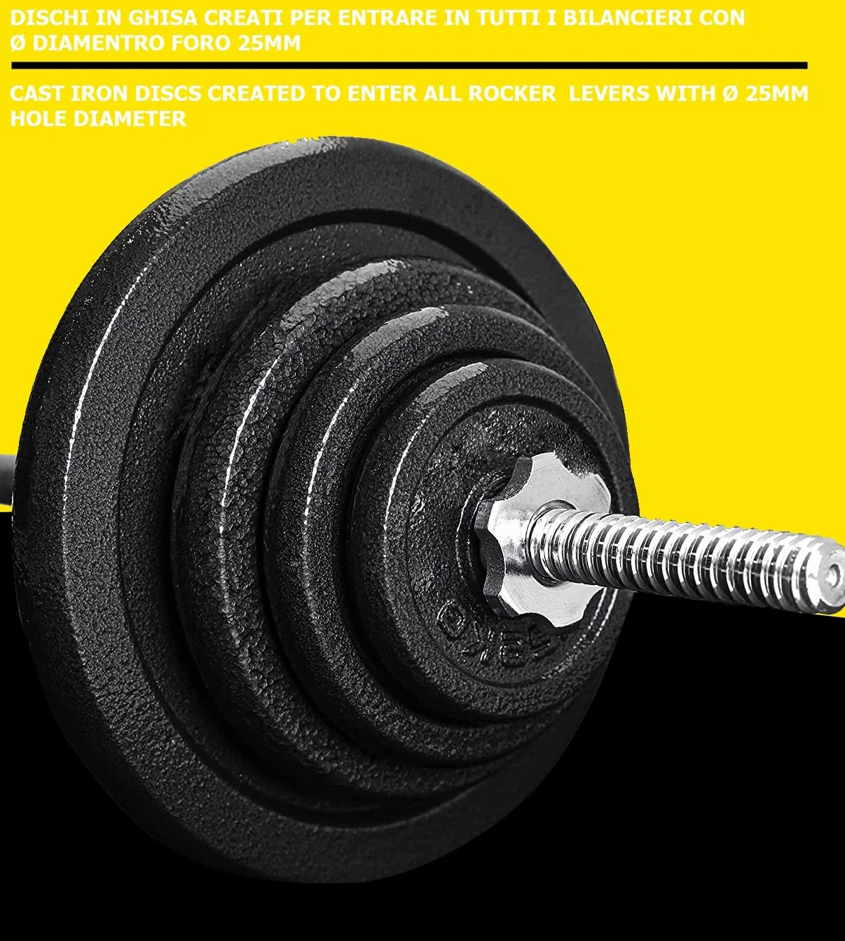 G5 HT SPORT żeliwne talerze Ø otworu 25 mm 0,5-20 kg do hantli i sztangi