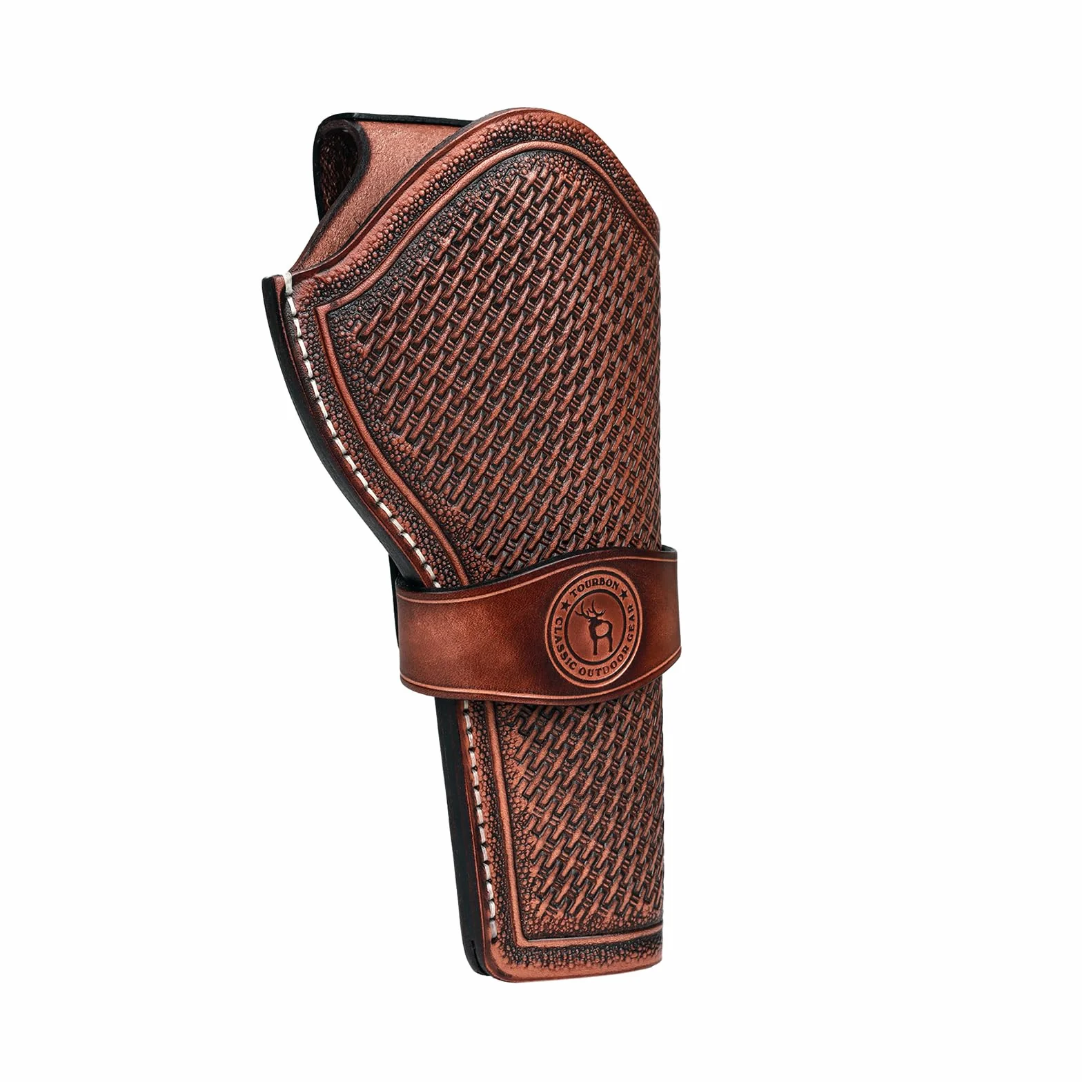TOURBON Kabura na pistolet z prawdziwej skóry western kowbojski pas kabury rewolwer pistolet torba do przenoszenia