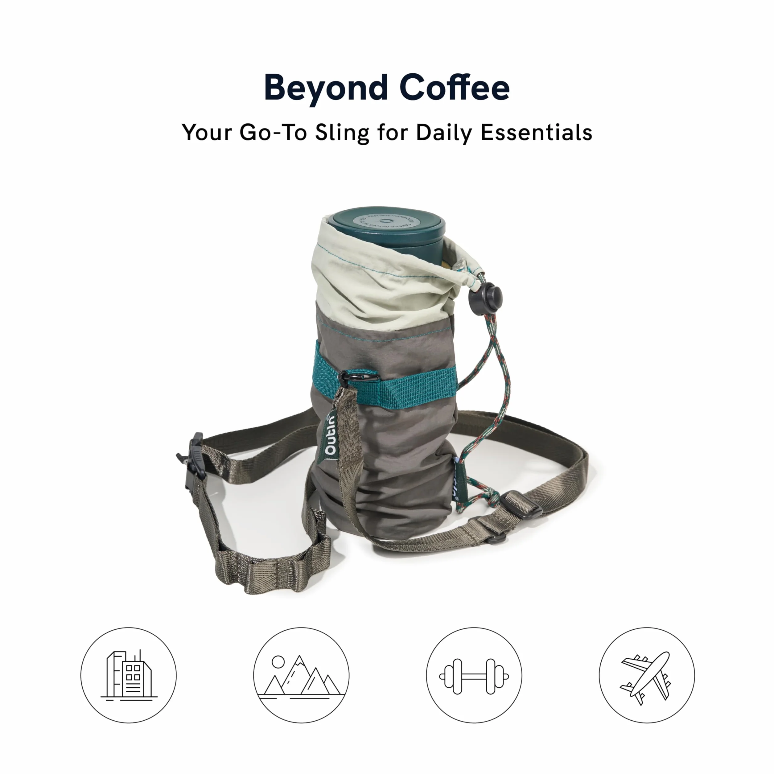 OutIn Sling Pocket - kompaktowa i trwała torba Crossbody do noszenia na co dzień, wodoodporna torba do Nano/Fino/Mino, Canyon Green