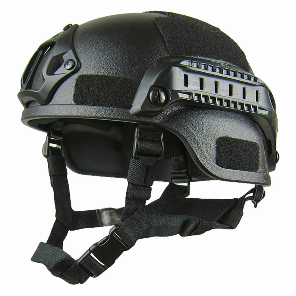 Kask taktyczny w stylu wojskowym, kask ochronny do Airsoft, paintballu, sportów outdoorowych, kolarstwa górskiego, jazdy na rowerze, CQB - Czarny