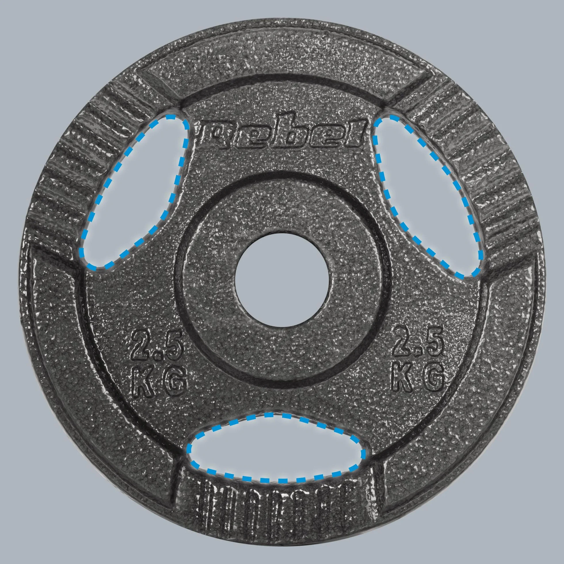 Rebel Zestaw Obciążeń Żeliwnych 4x2.5kg Otwór 31mm Talerz z Uchwytami RBA-2133
