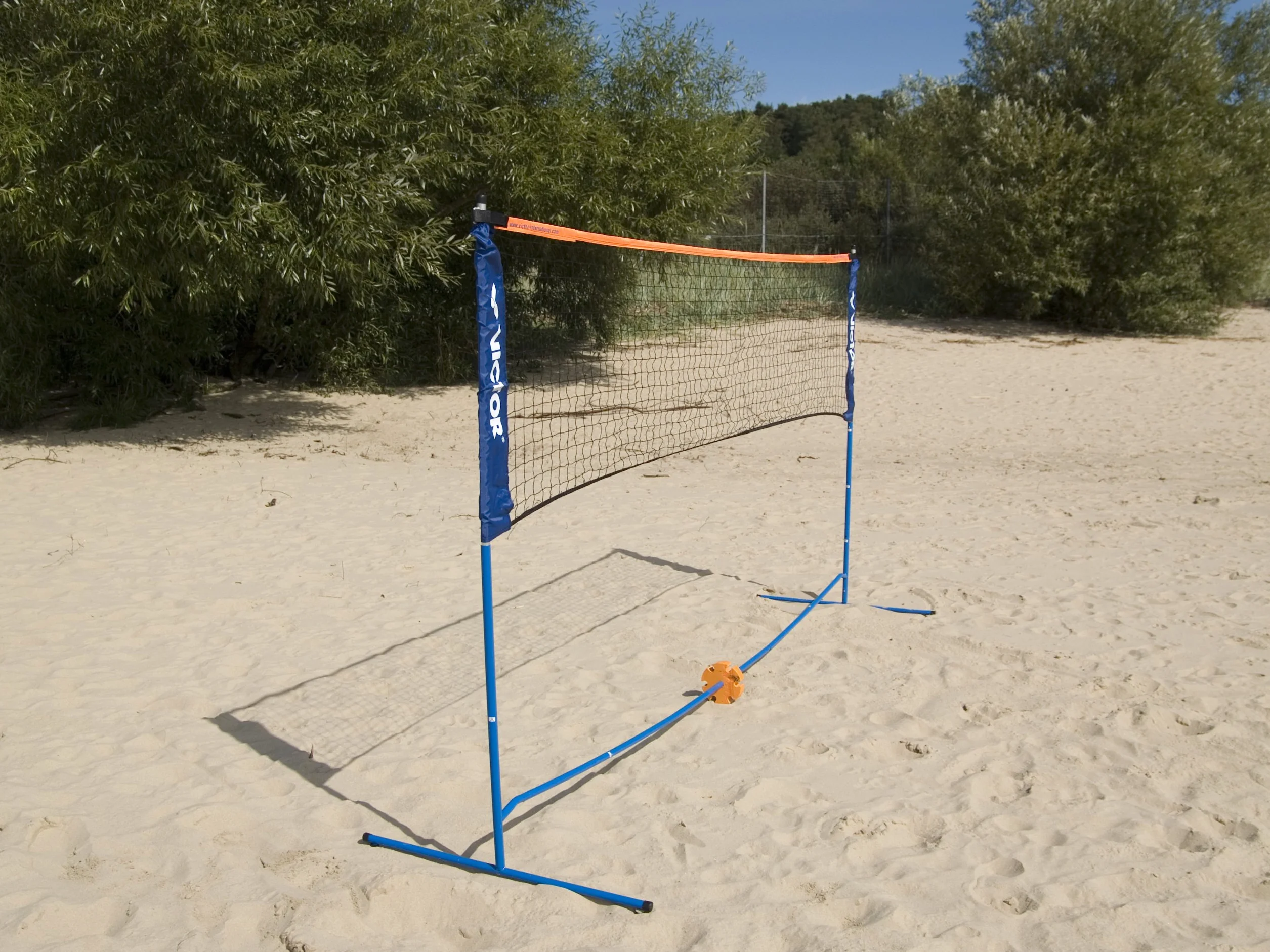 Victor Easy siatka do badmintona – wielofunkcyjna siatka do badmintona z regulacją wysokości, 350 x 155 cm