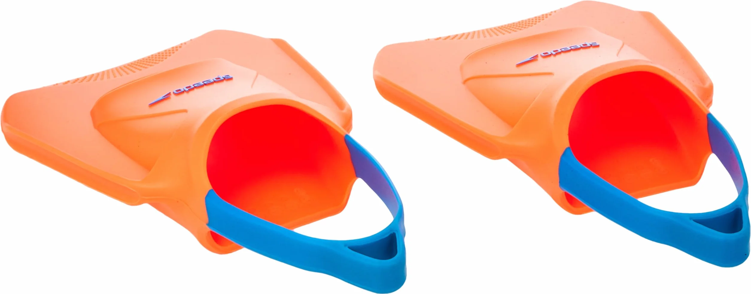 Speedo Unisex Biofuse Fitness Fin | Trening pływacki | Płetwa | Płetwa | Płetwa Fluro Mandarynka/Basen Niebieski/Niebieski Płomień, L