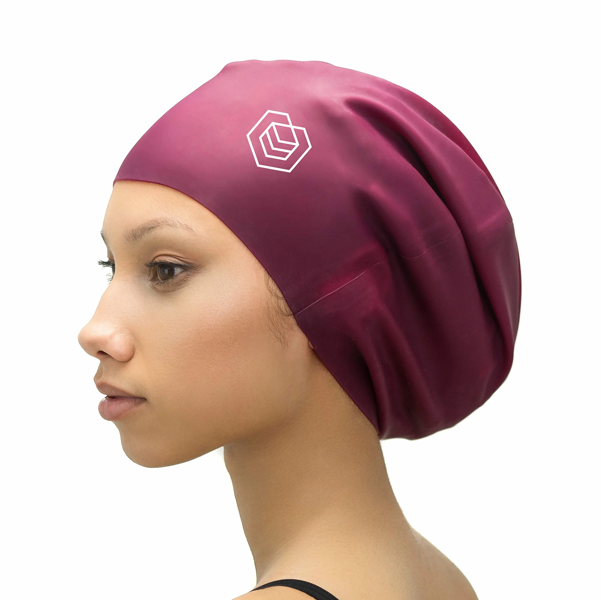 SOUL CAP XL – Bardzo duży czepek kąpielowy/czepek kąpielowy | Stworzony do kręconych włosów, przedłużania, warkoczy, rastów, fal i afo, dla mężczyzn i kobiet | 100% silikon premium (czarny)