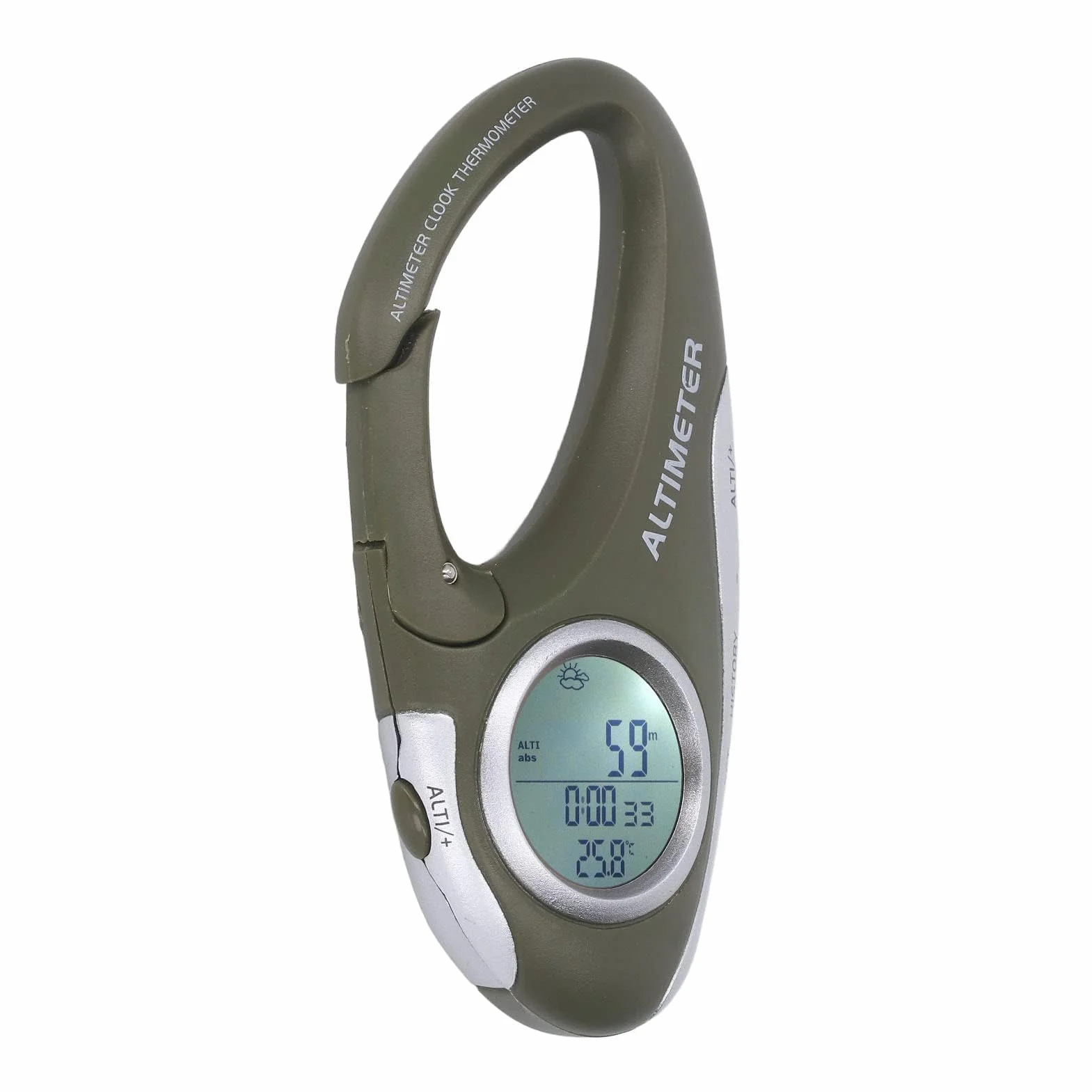 Cyfrowy Barometr Wysokościomierz Kompas z Termometrem LCD, ABS, CR2032