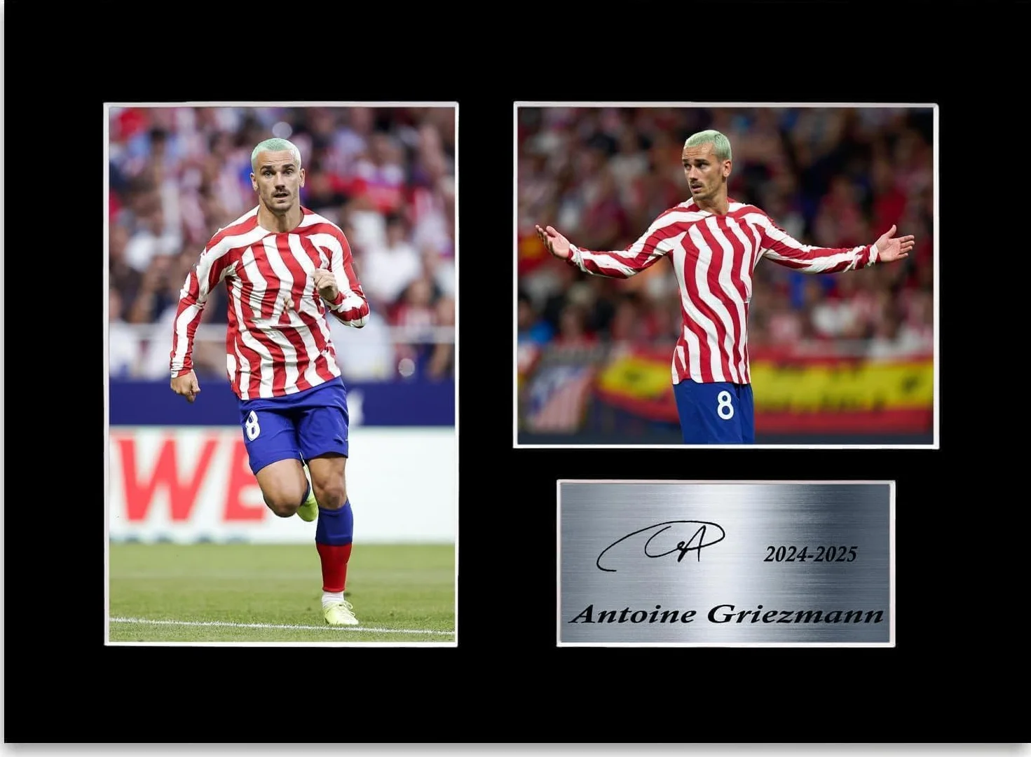 Griezmann piłkarz 2024-2025 A4 drukowany podpisany autograf zdjęcie uchwyt prezentowy prezent dla fanów Madrytu