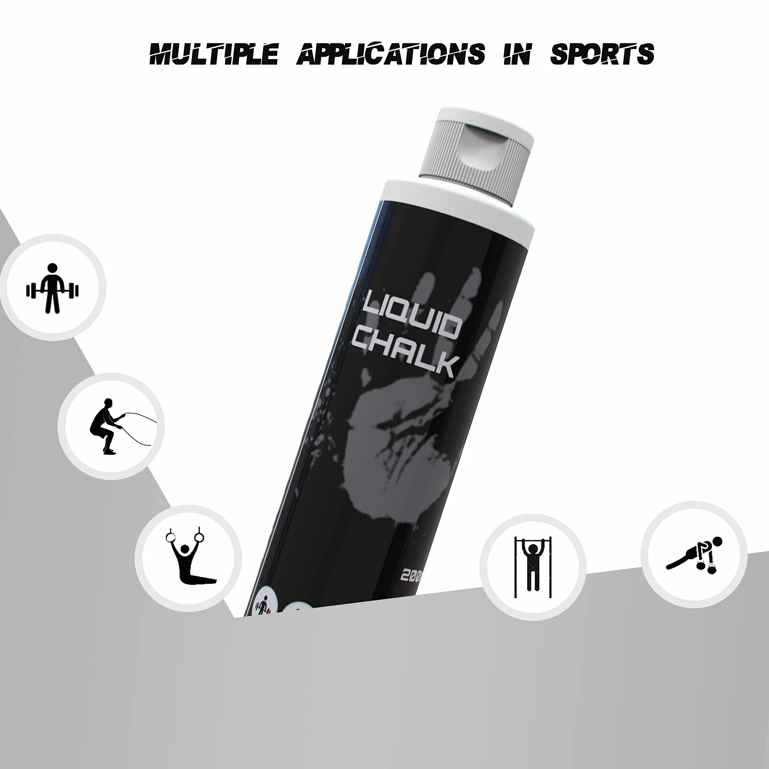 SINOVATI Liquid Chalk Gym płynna kreda sportowa | nadaje się jako gładzik kredowy, magnez, gimnastyka magnezowa, gimnastyka na biegunach, alternatywa dla bloków kredowych, szybkoschnąca i długo