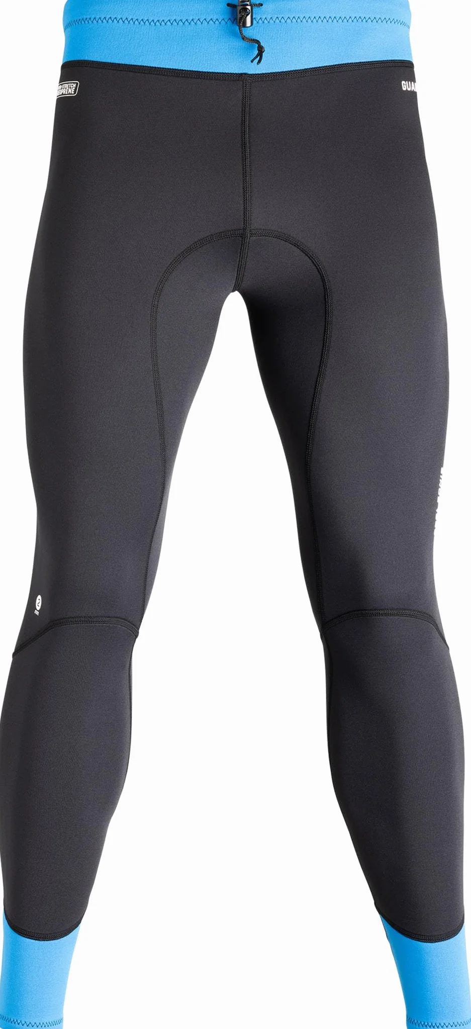 CRESSI Guardian Man Spodnie neoprenowe czarne/niebieskie 2 mm L/4-2 mm podwójne spodnie neoprenowe, idealne dla wszystkich entuzjastów sportów wodnych, czarne/niebieskie, L/4, męskie
