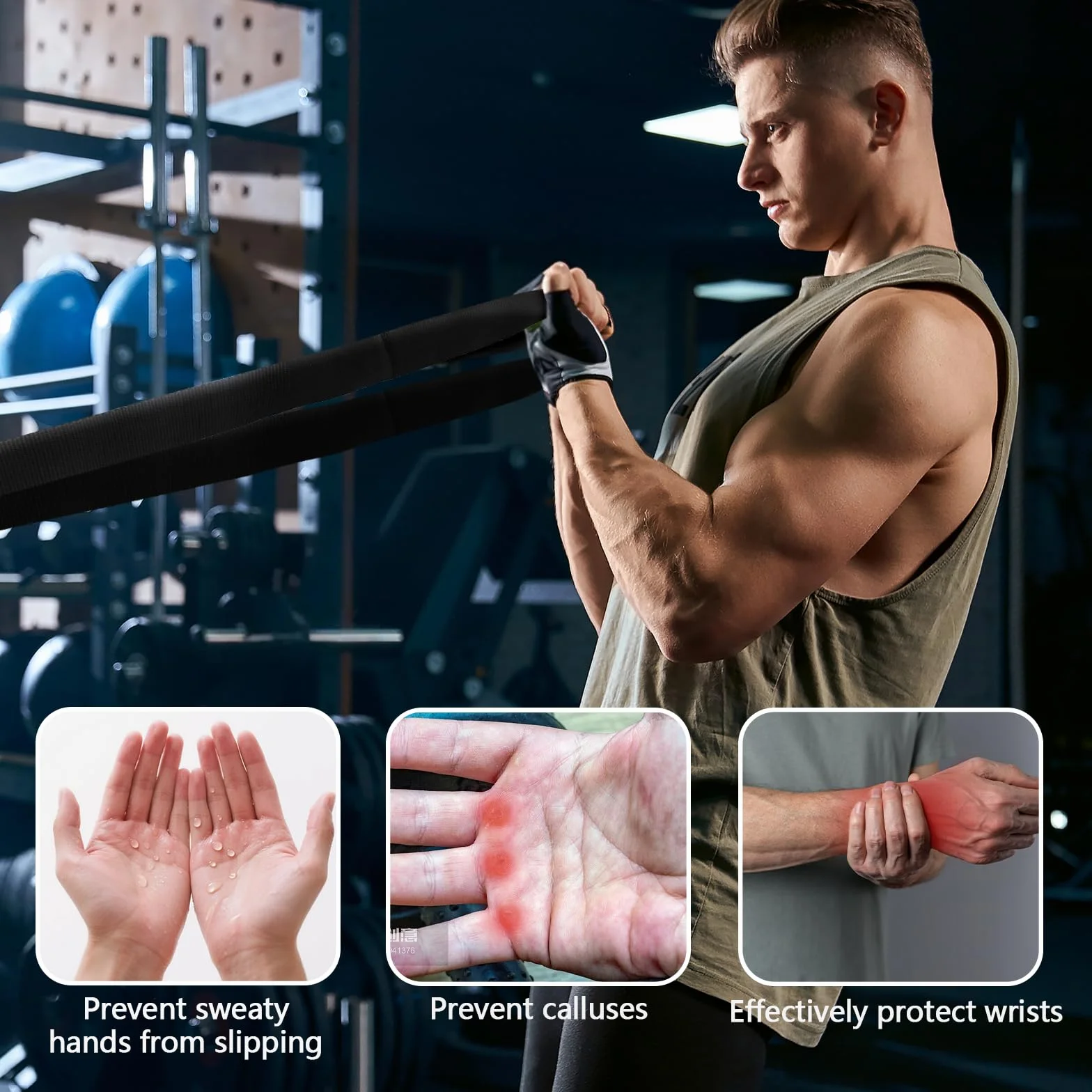 APOMOONS Linka do tricepsa z torbą do przechowywania, urządzenie do treningu tricepsa na kablu, linka fitness do treningu siłowego w siłowni, sprzęt fitness do treningu tricepsa dla domu (czarny)