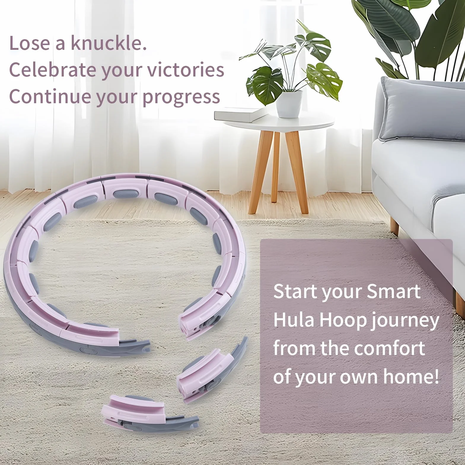 Smart hula hop, cicha obręcz fitness dla dorosłych, hula hub z piłką i licznikiem, 16 węzłów, dla początkujących, odchudzanie fitness