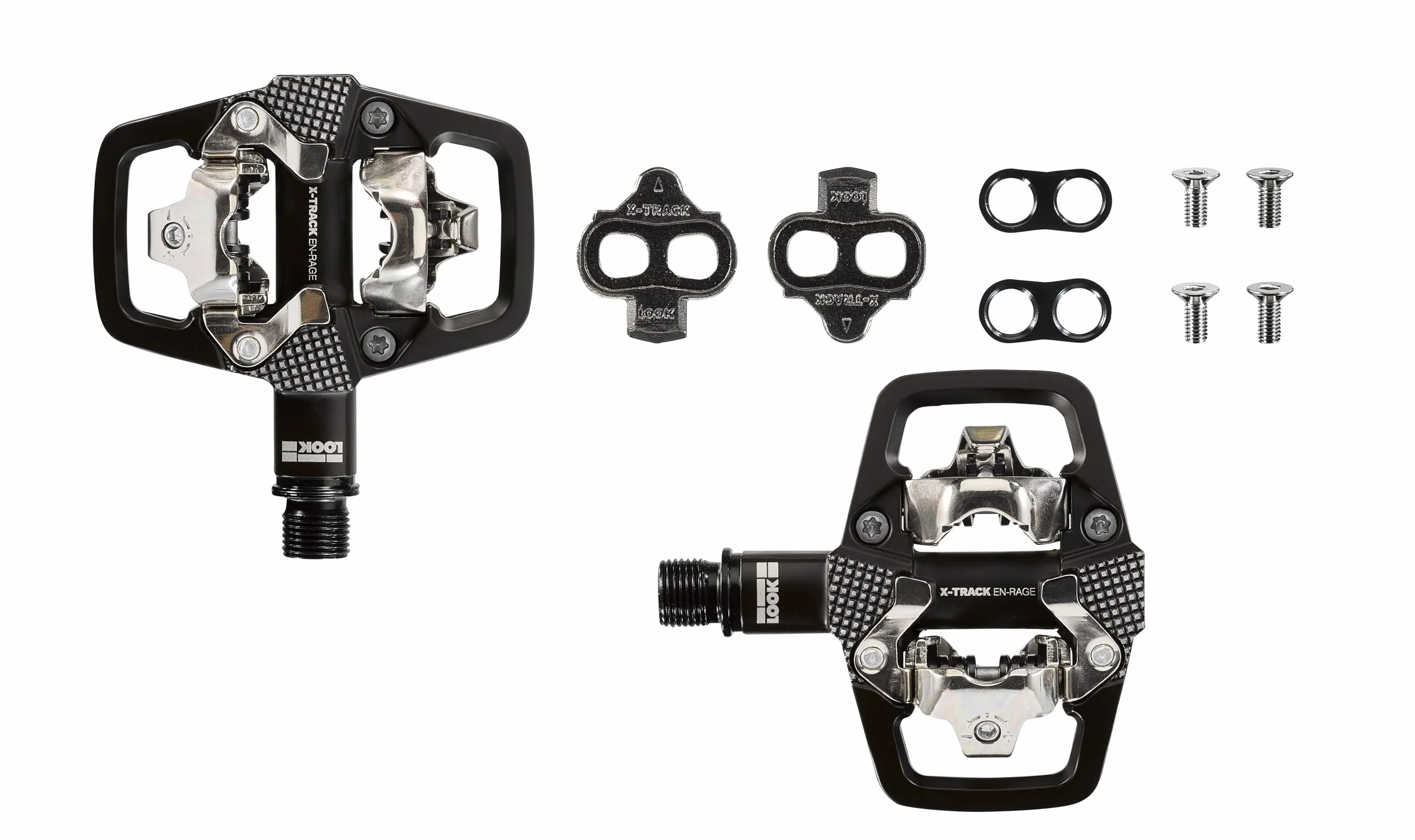 LOOK Cycle - X-Track En-Rage pedały MTB - kompatybilne ze standardowym mechanizmem SPD - kuty aluminiowy korpus - duża platforma - stabilne i lekkie pedały rowerowe, idealne do jazdy po szlaku