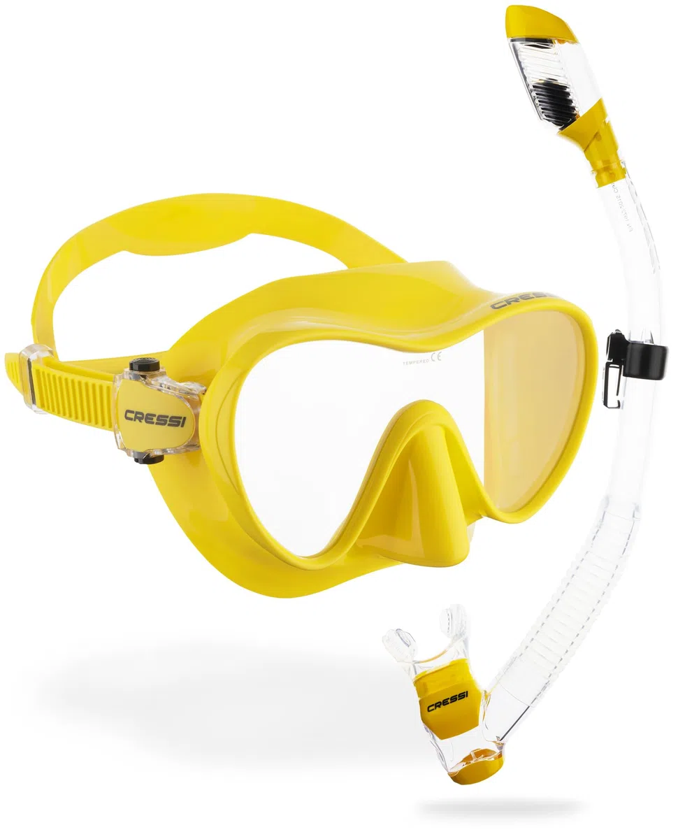 CRESSI F1 - bezramowa maska do nurkowania i snorkelingu, zestaw bezramowa maska do nurkowania i nurkowania, jeden rozmiar, uniseks