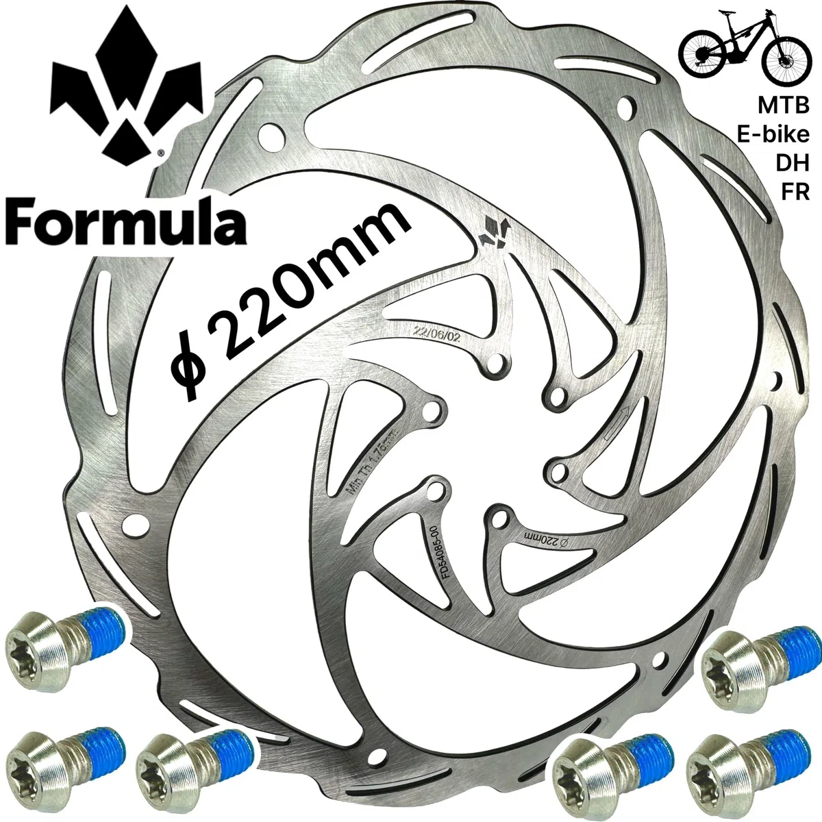 Formula Monolitic Cura 4 6 Maven rower hydrauliczny hamulec tarczowy zapasowa tarcza hamulcowa MTB Ebike DH FR 6 otworów 220 mm