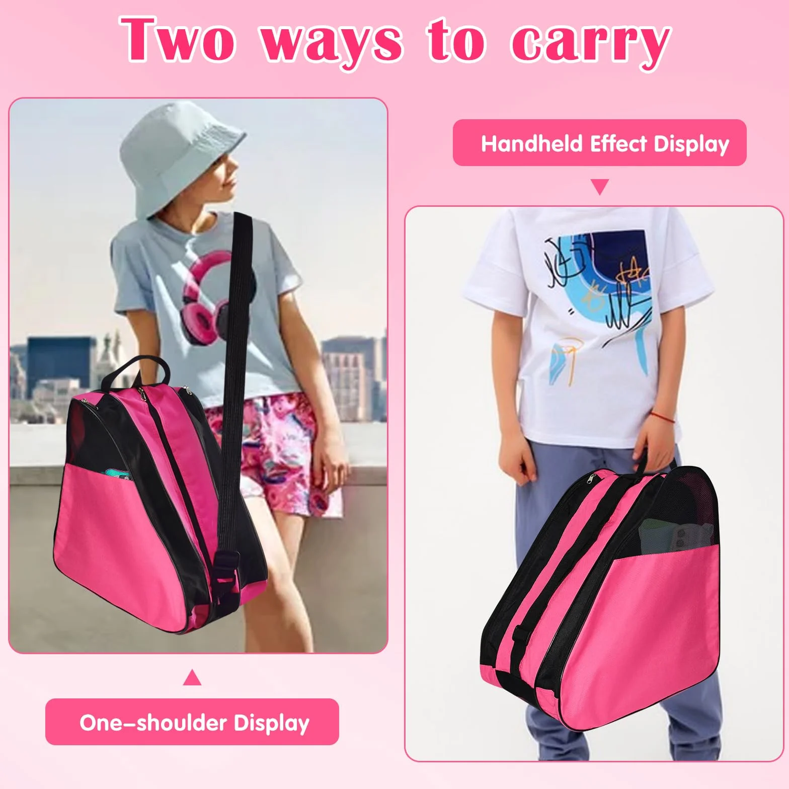 ADERTOS Torba na wrotki, unisex torba na łyżwy