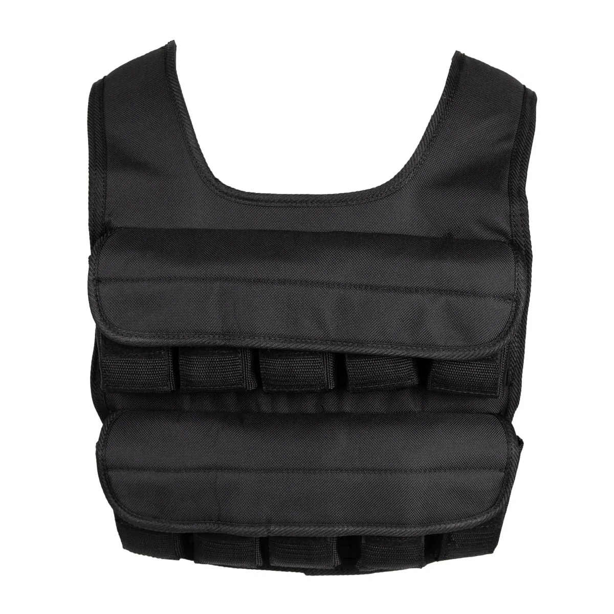 VirtuFit Regulowana kamizelka obciążeniowa Pro – 10 kg – czarna – kamizelka treningowa – trening siłowy