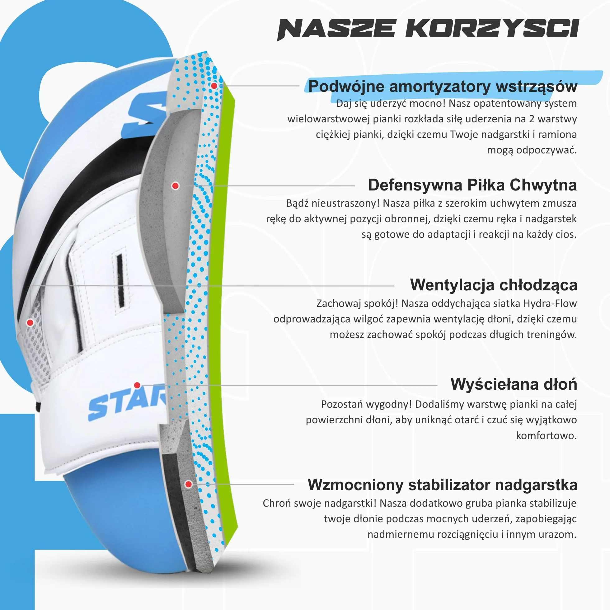 Starpro | Ochraniacze bokserskie T20 Premium | Podkładki bokserskie dla dorosłych, Podkładki do ustawiania ostrości, Rękawice bokserskie, Podkładki do wybijania, Podkładki do przebijania, Podkładki do sparingów, Podkładki bokserskie dla dzieci Podkładki b