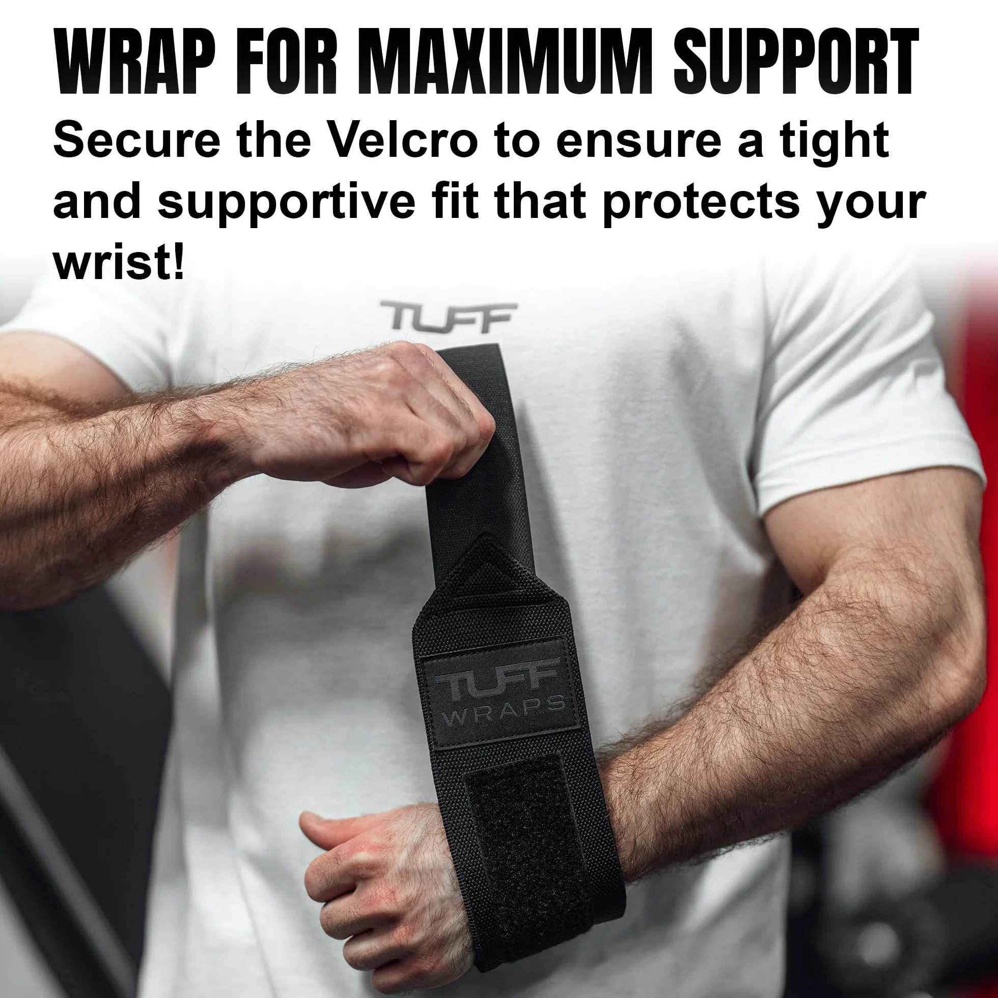 TuffWraps 40.0 cm opaski na nadgarstki: bez pętli na kciuki, wysokiej jakości opaski na nadgarstek na siłownię do podnoszenia ciężarów, wyciskania na ławce, trójboju siłowego i treningu crossowego