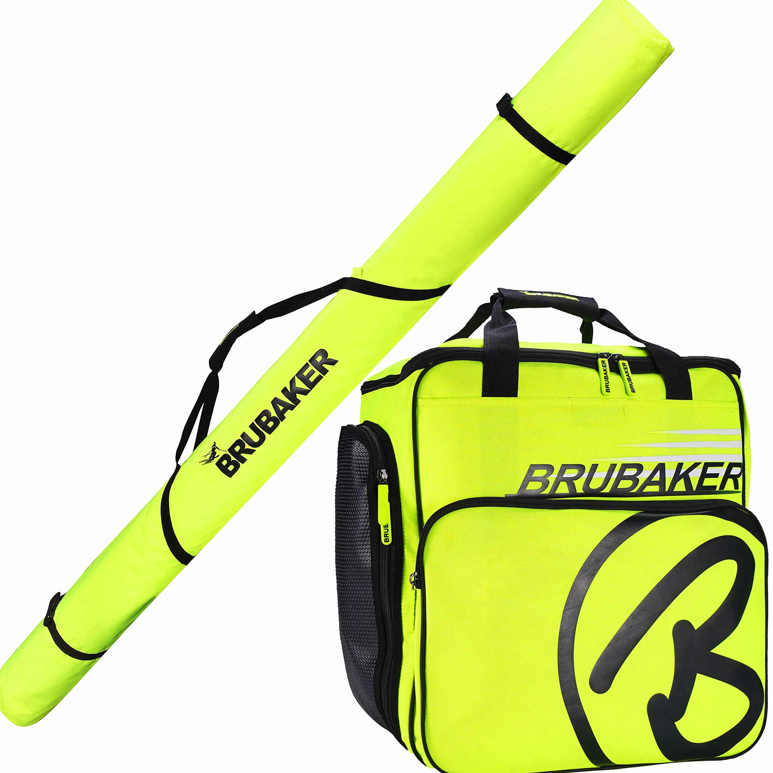 BRUBAKER Combi Set Carver Pro XC Torba na Narty Czarny/Srebrny 210 cm