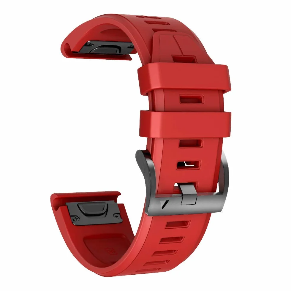 Pasek do zegarka Fenix 5X 26 mm silikonowy zastępczy czerwony