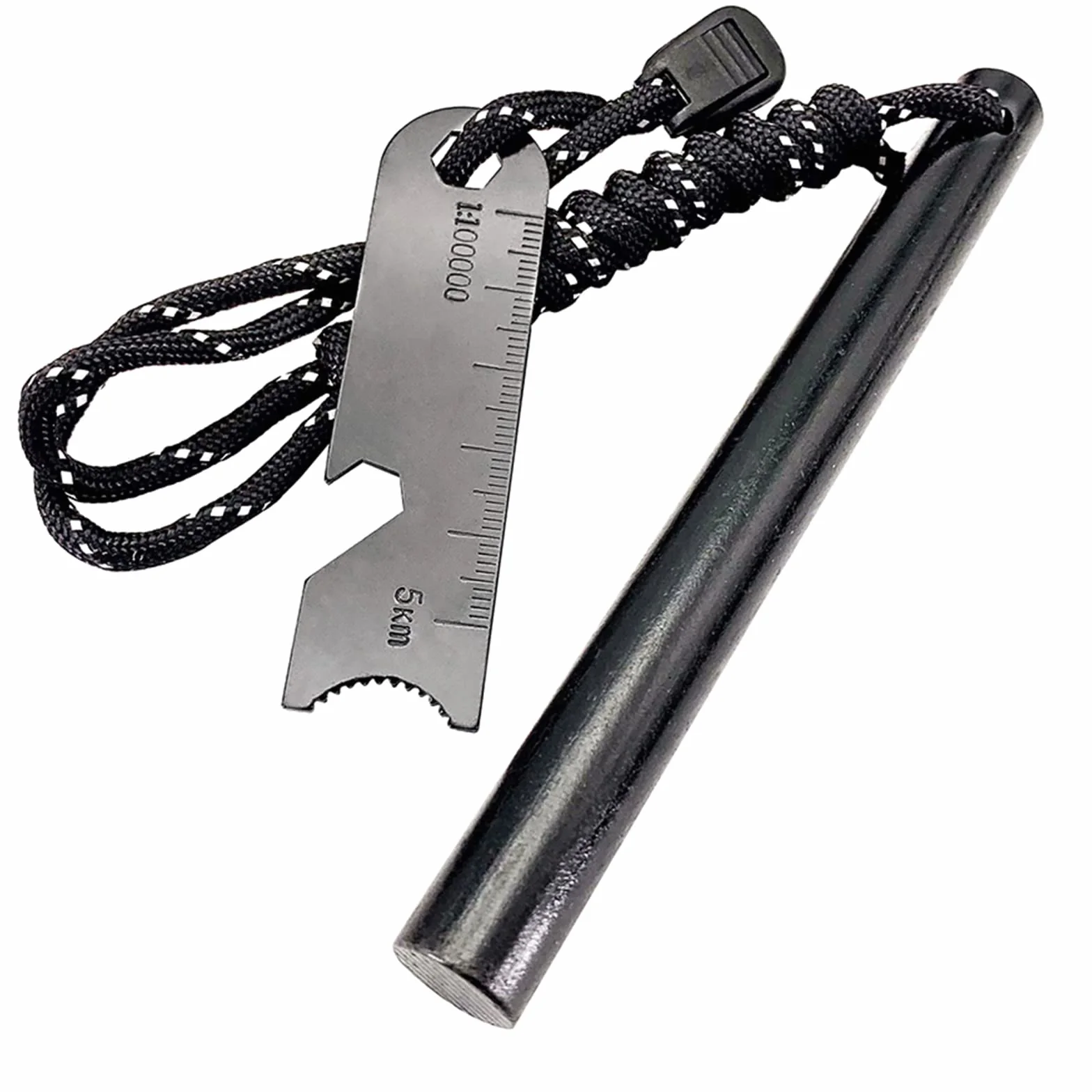 Newaner Magnesium Fire Starter XXL kijek ze stali stopowej z skrobakiem ze stali paracord, rozrusznik survivalowy, na kemping, do aktywności na świeżym powietrzu