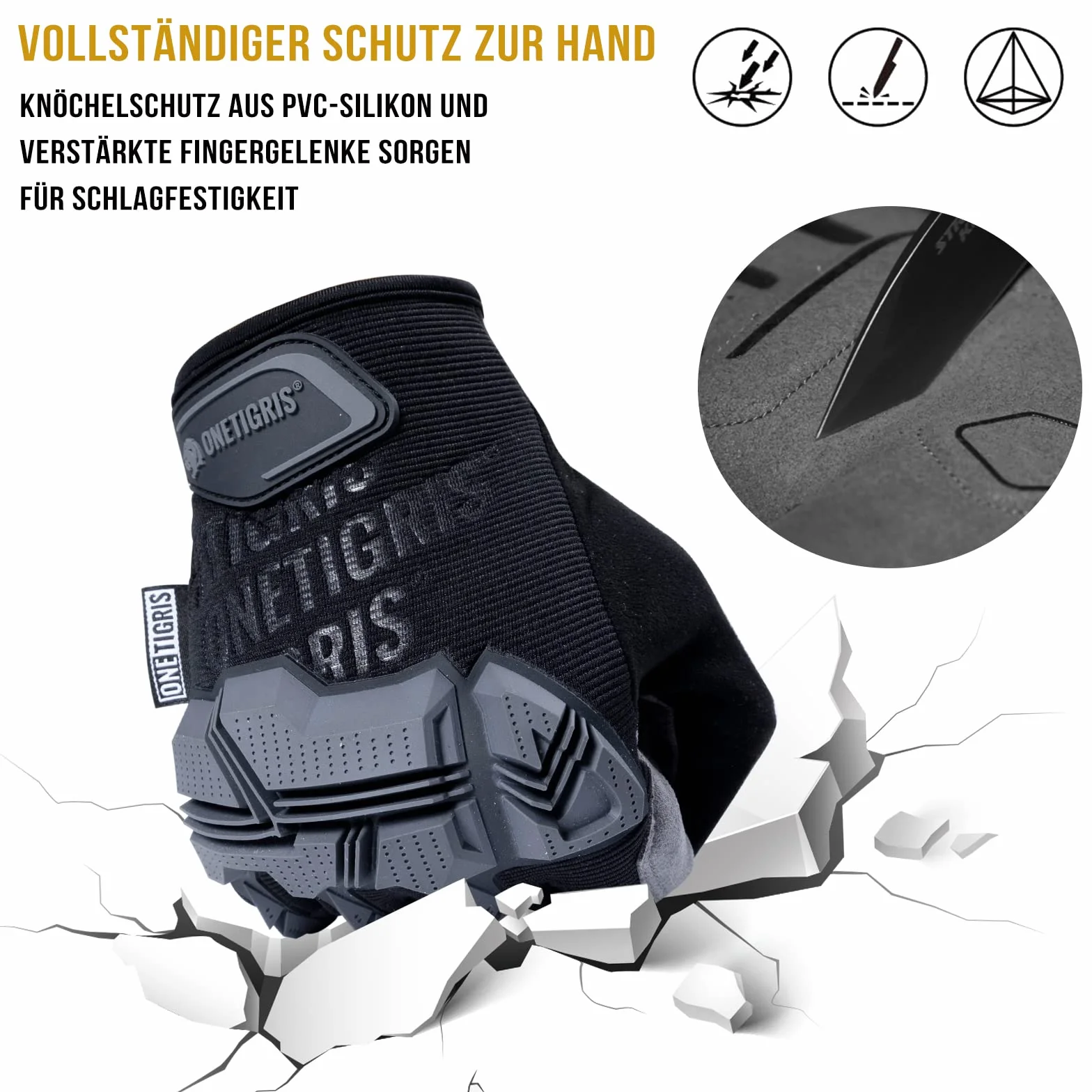 OneTigris Taktische Rękawice Militarne Dotykowe Rękawice Motocyklowe Outdoor Motocross Rękawice Wspinaczkowe dla Airsoft Paintball Wędrowanie Polowanie Kolarstwo
