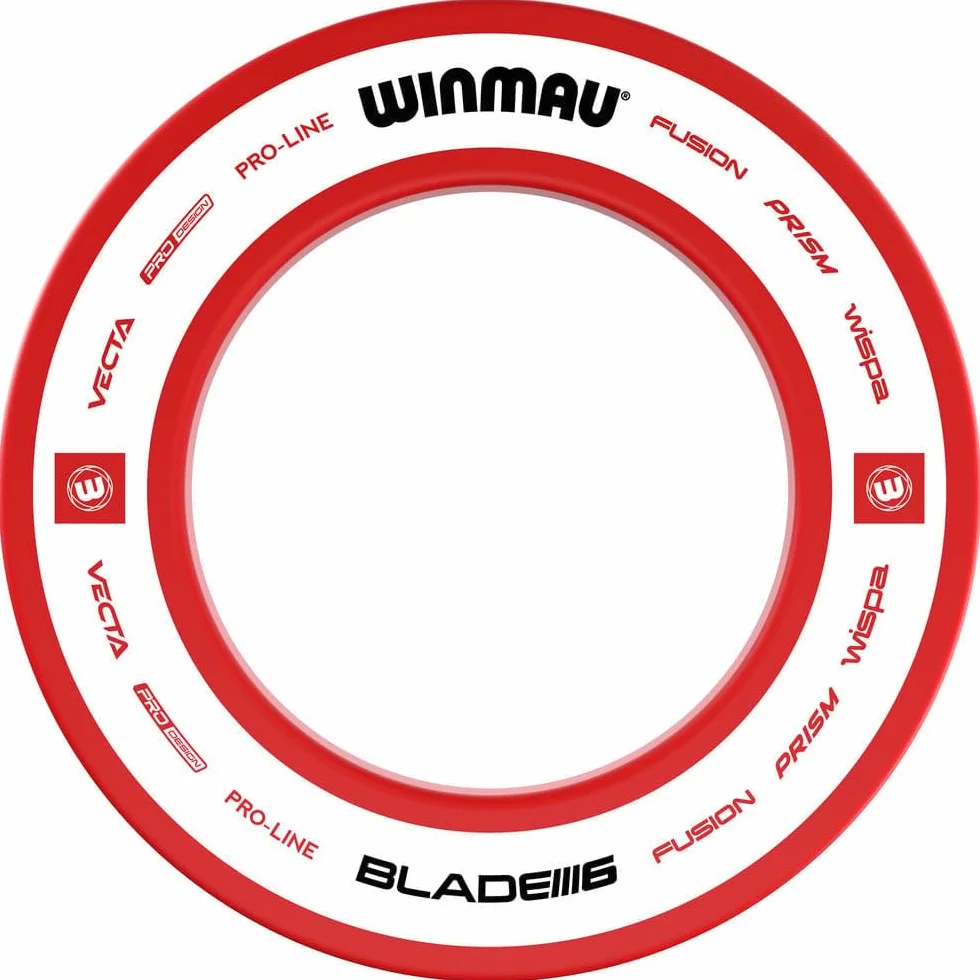 WINMAU tarcza do gry w darta Xtreme Outshot MvG z pierścieniem ochronnym i ochraniaczem ściennym