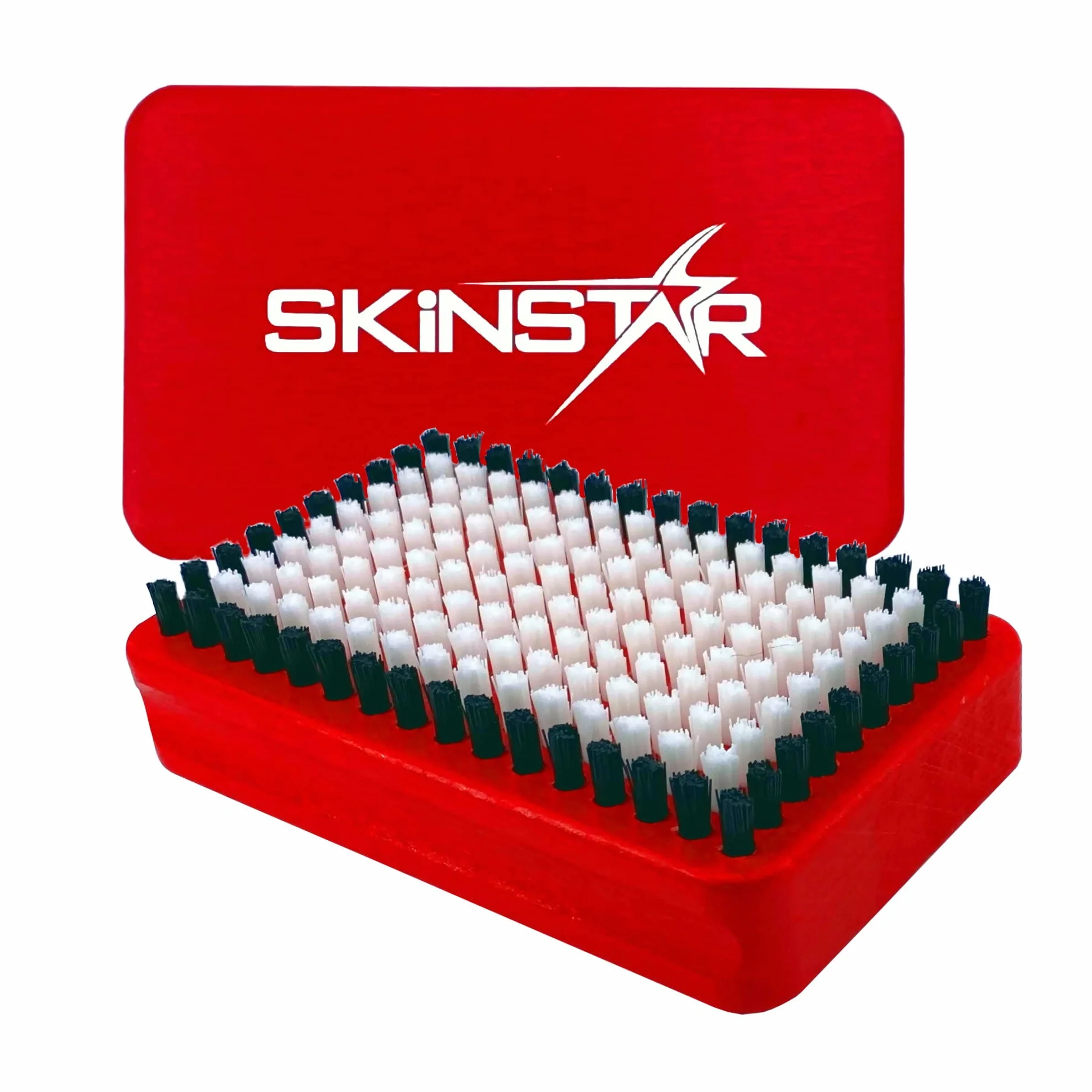 SkinStar 3-częściowy zestaw szczotek do wykładzin narciarskich BaseBrush nylon, włosie różowe i kuper/brąz czerwony